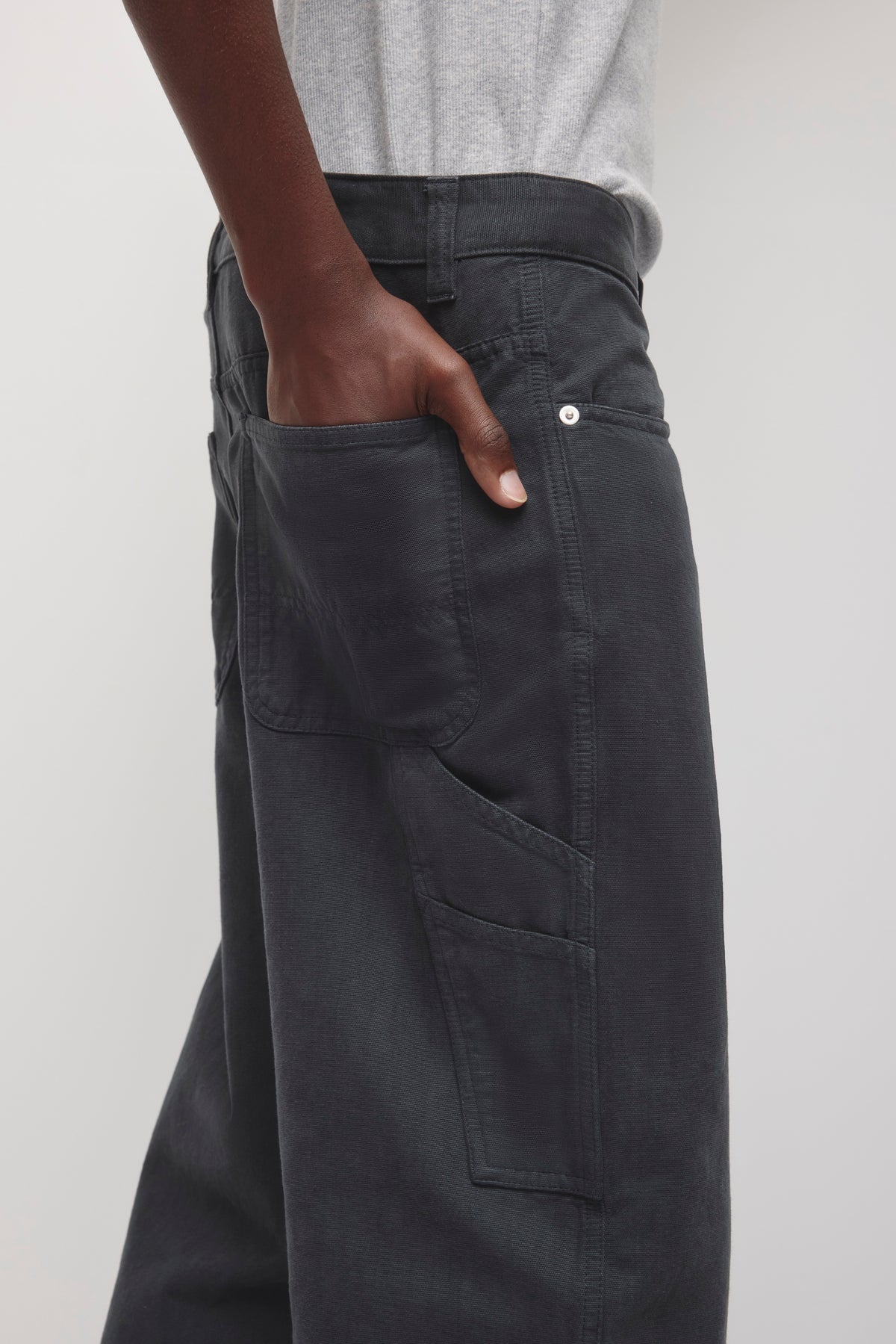 Pantalon de travail Naba pour homme en washed Black
