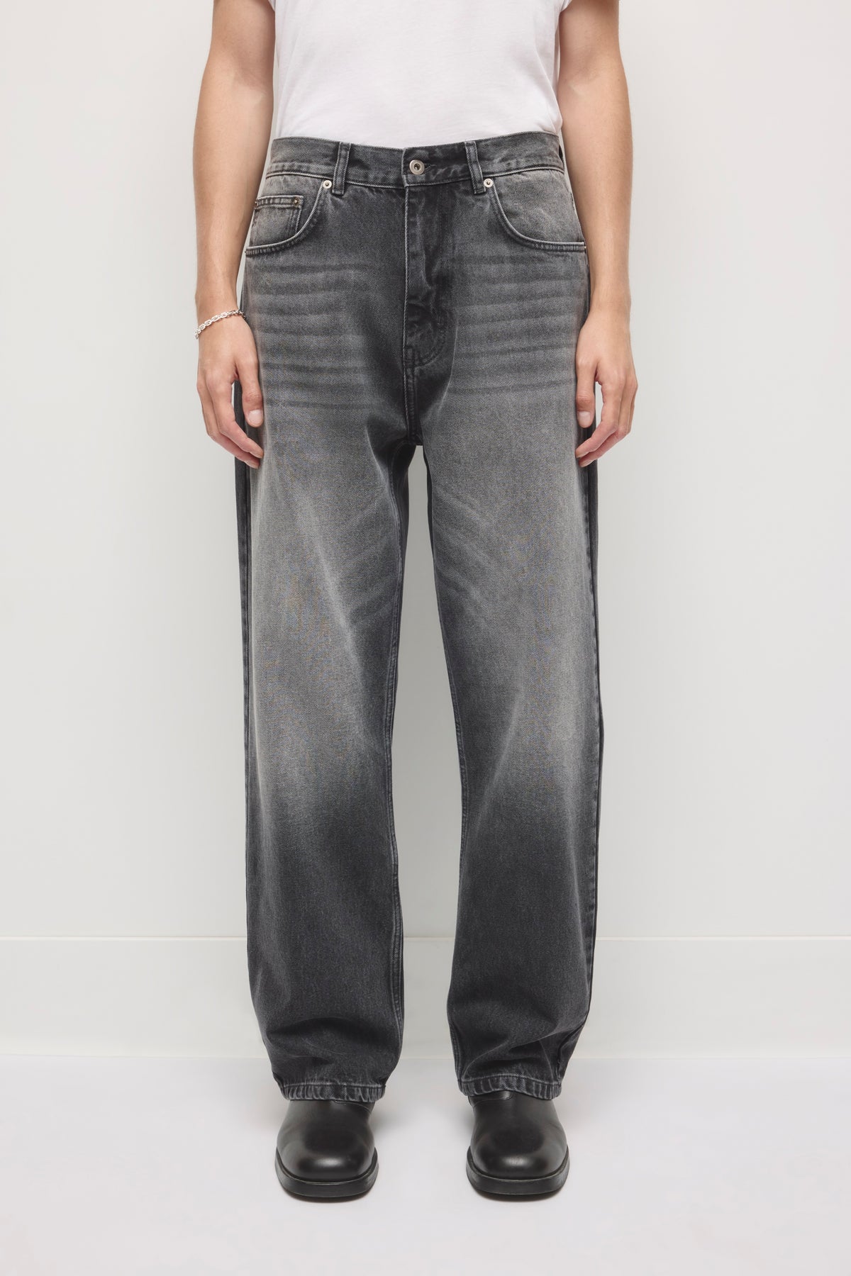 Men's Rahil Denim in Dark Grey Wash