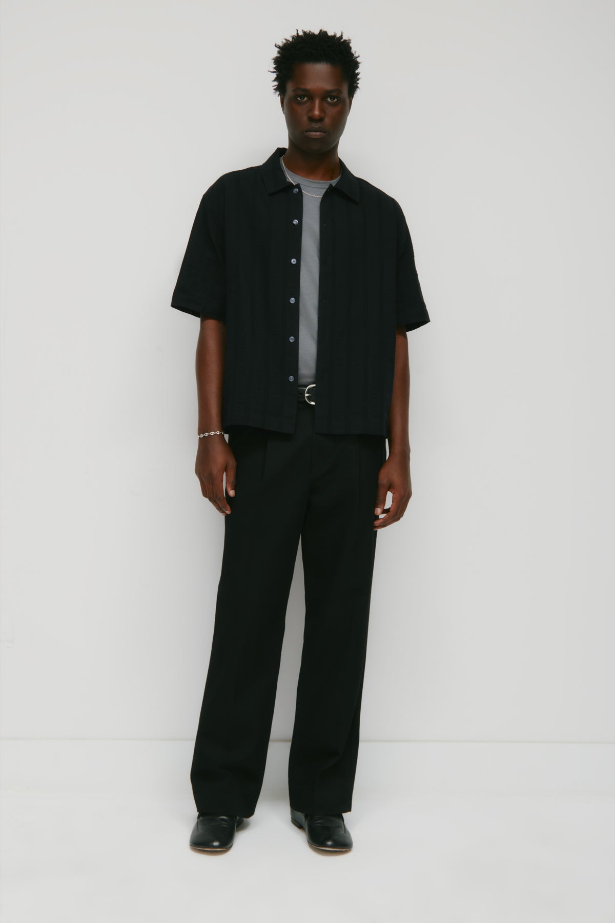 Chemise Sadeem pour homme en noir