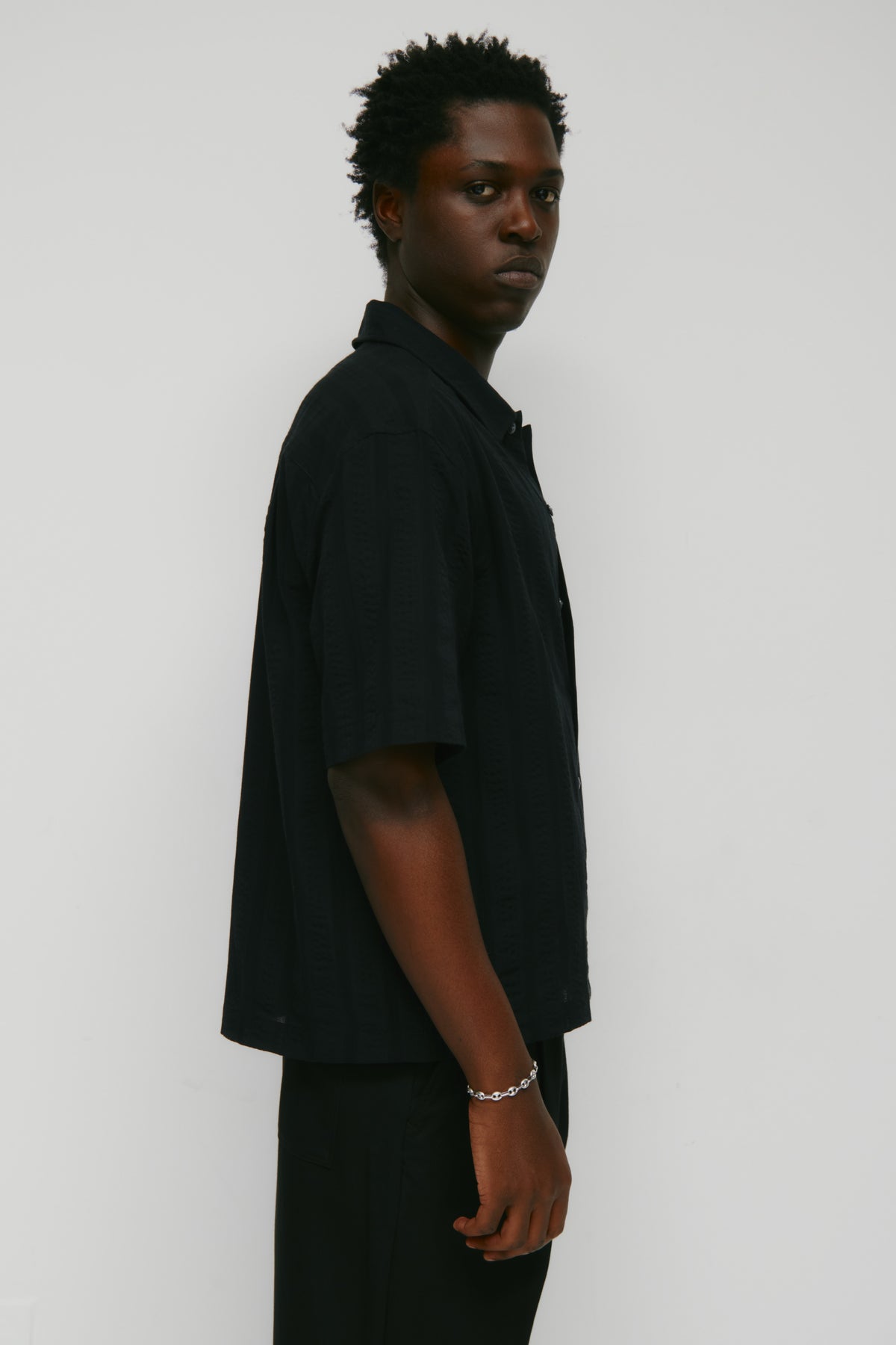 Chemise Sadeem pour homme en noir