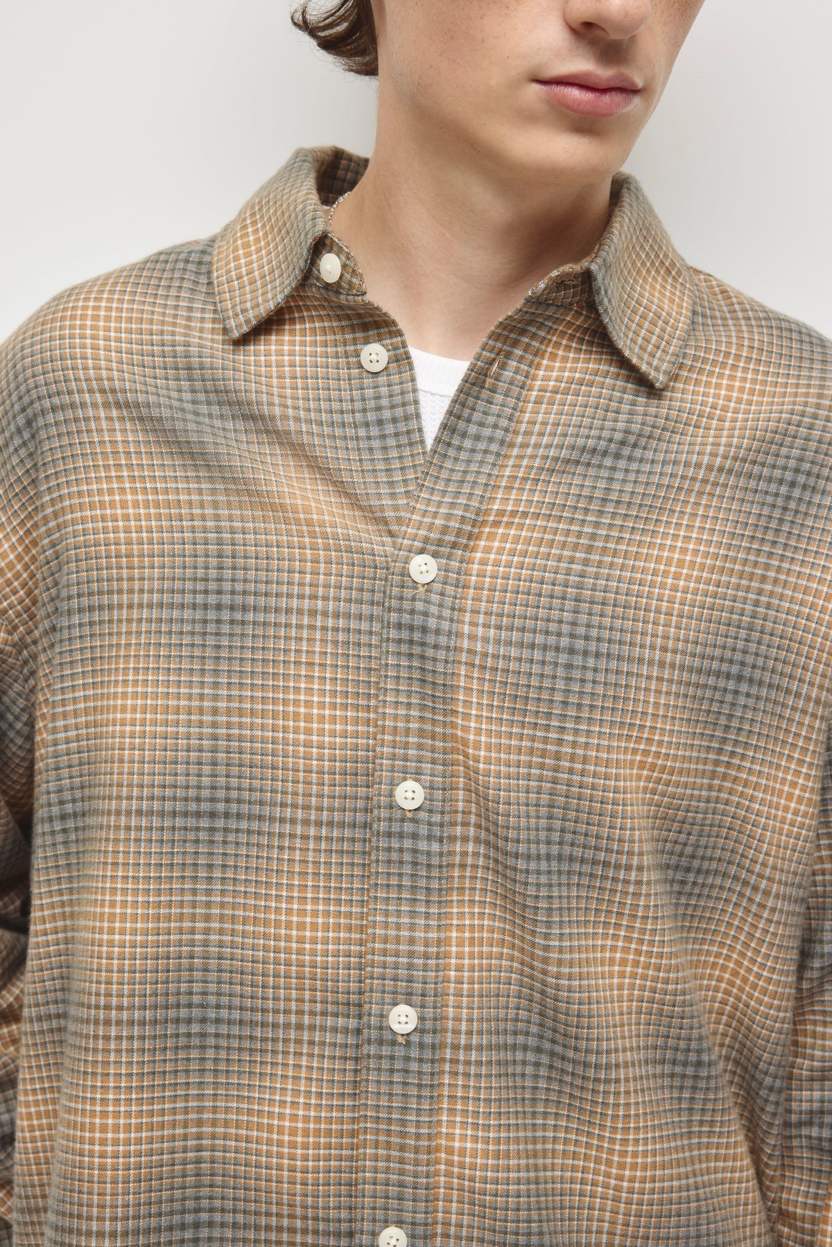 Men's Shadow Plaid Shirt in Persimmon Plaid