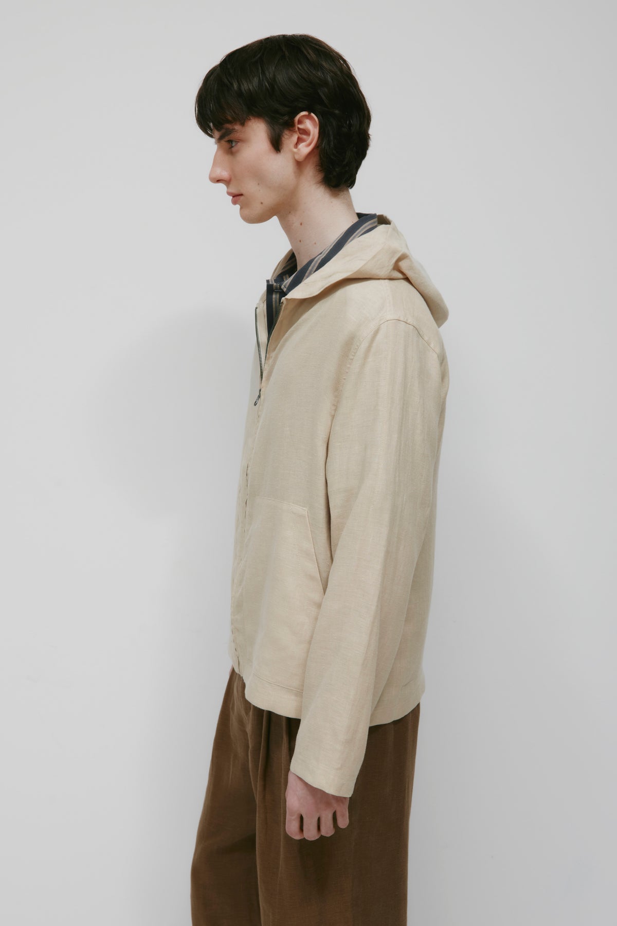 Hoodie Sila Linen pour Homme en stone