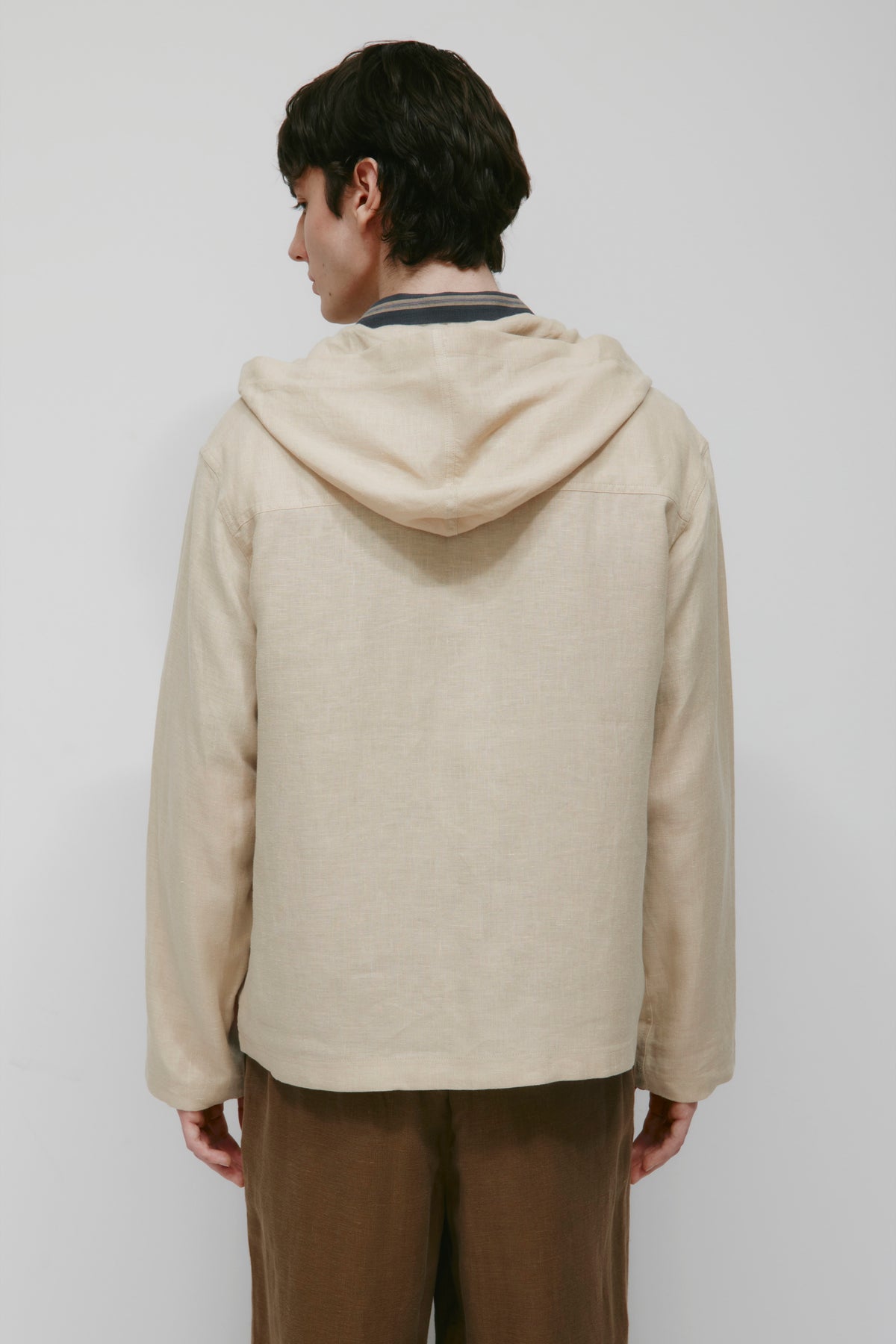 Hoodie Sila Linen pour Homme en stone