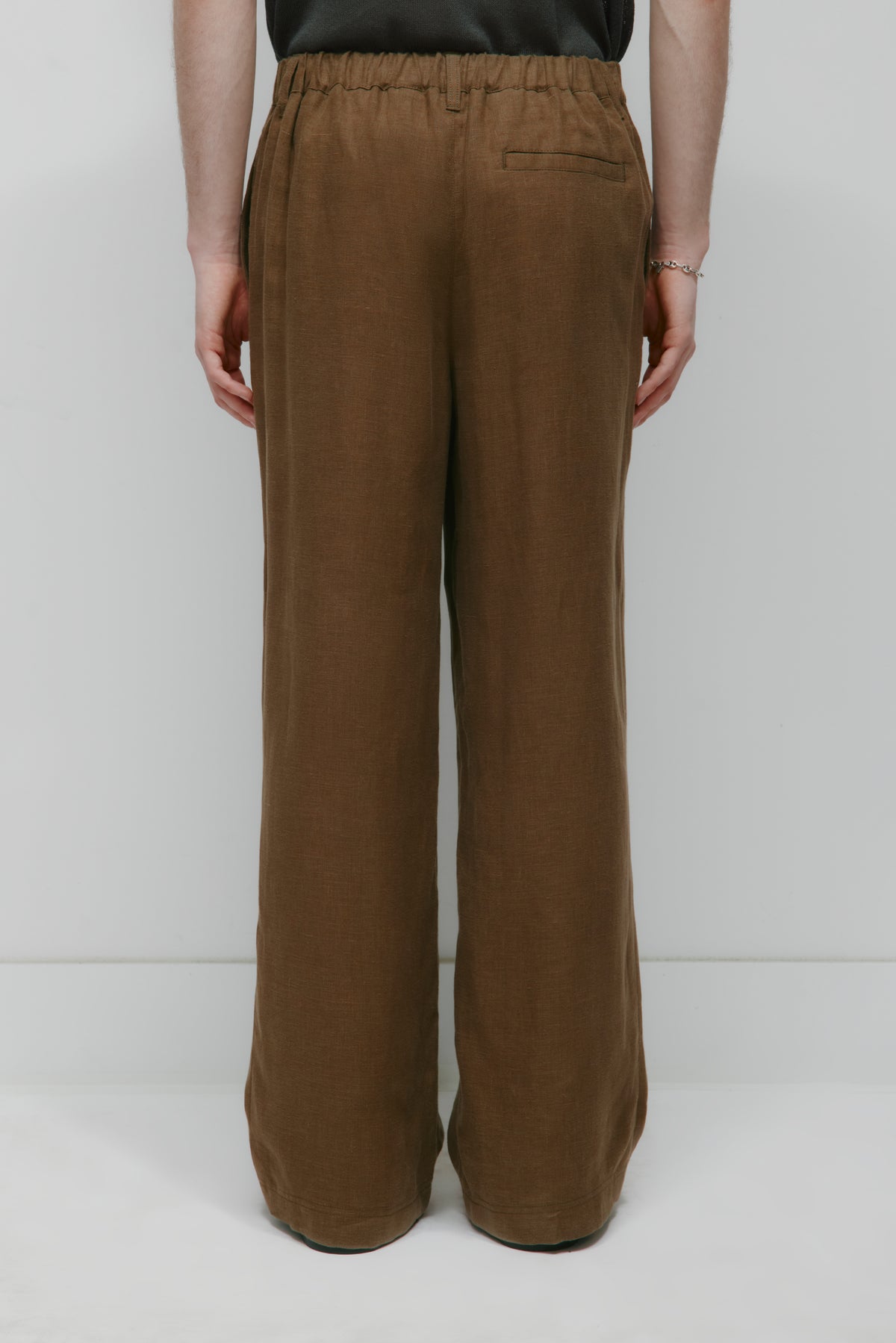 Pantalon en lin Sila pour homme en teck