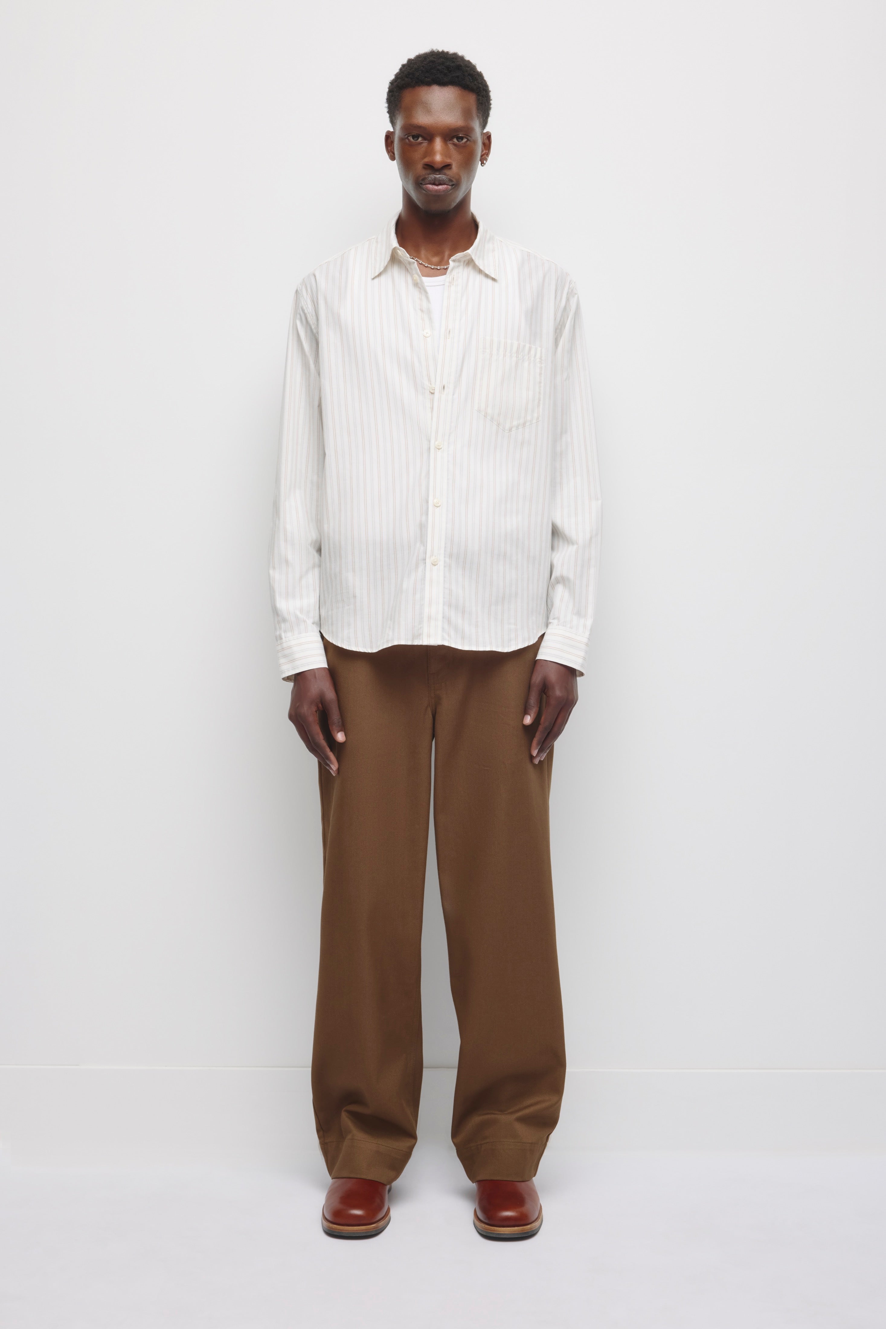 Pantalon ample en buma pour homme en walnut