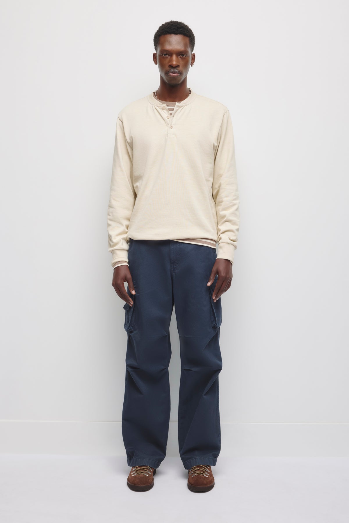 Henley Slub pour homme en bouleau