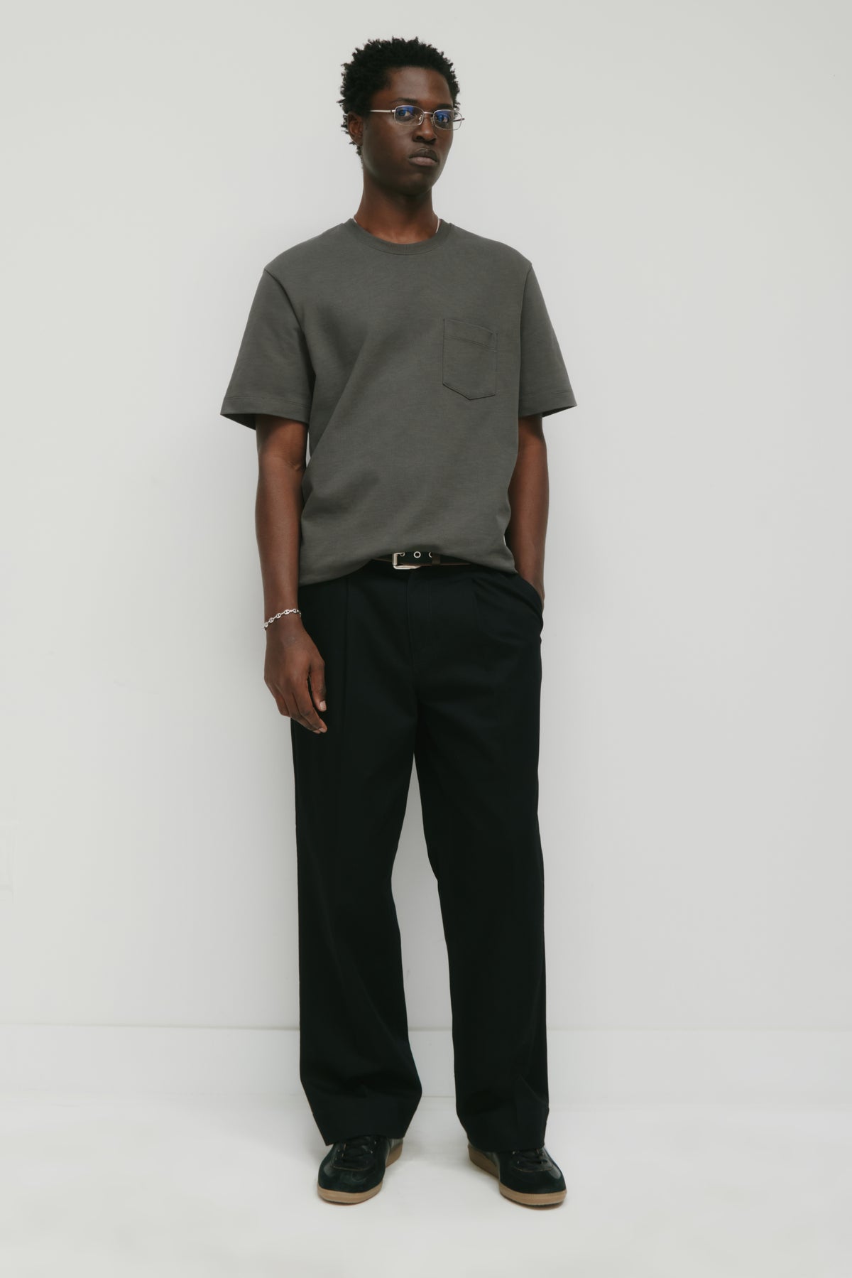 Men's Slub Pocket Tee in Beluga