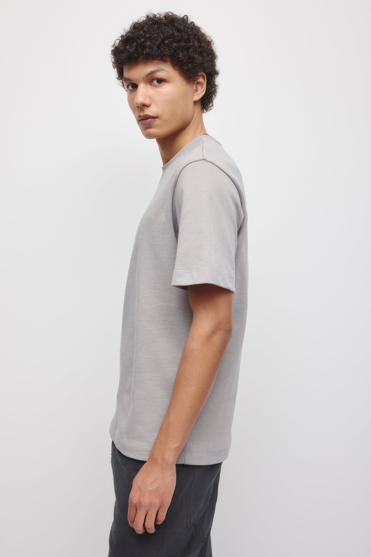 T-shirt Slub pour homme en gypsum