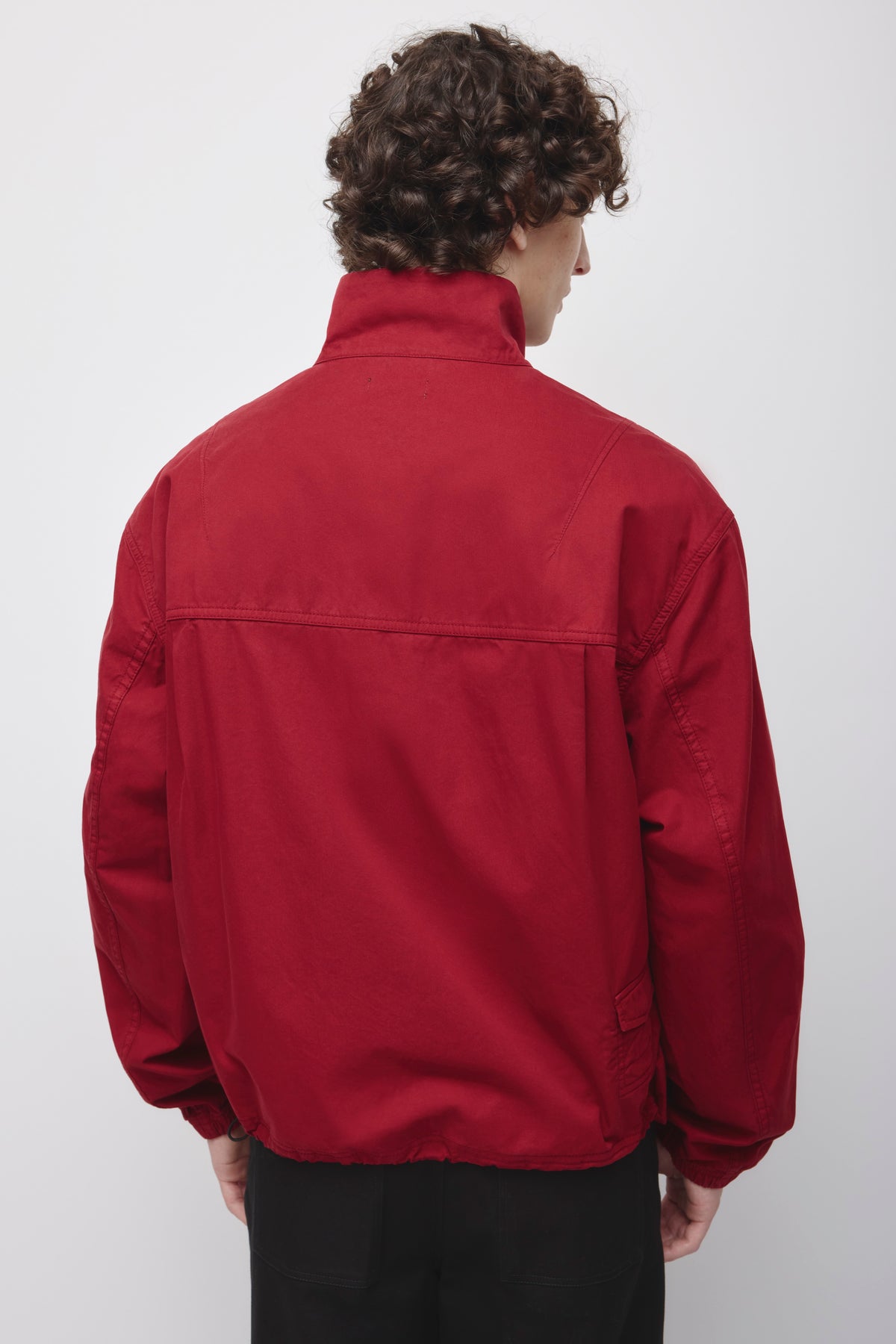 Veste à col montant pour homme en carmin