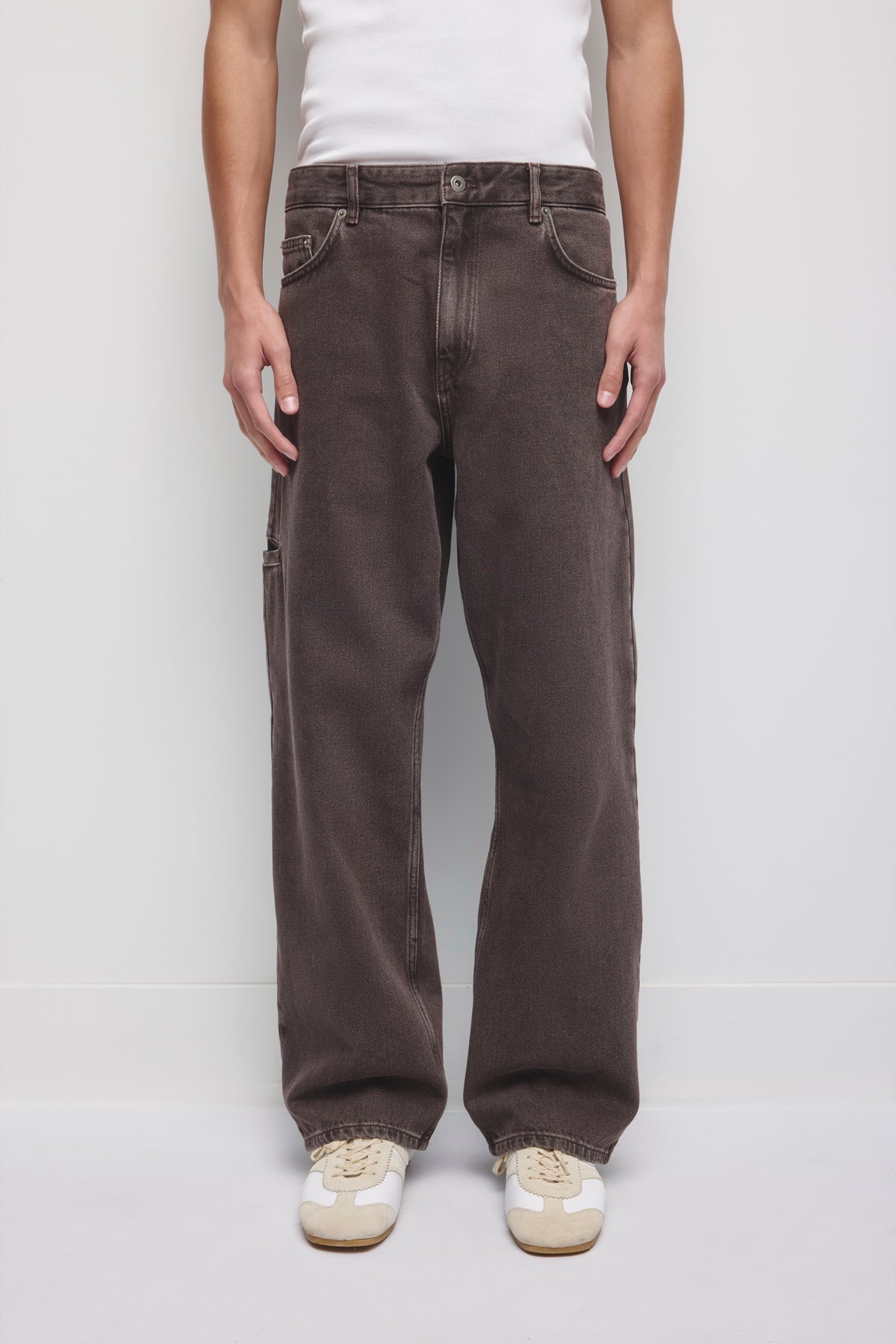 Denim Wadi pour hommes en brun Délav