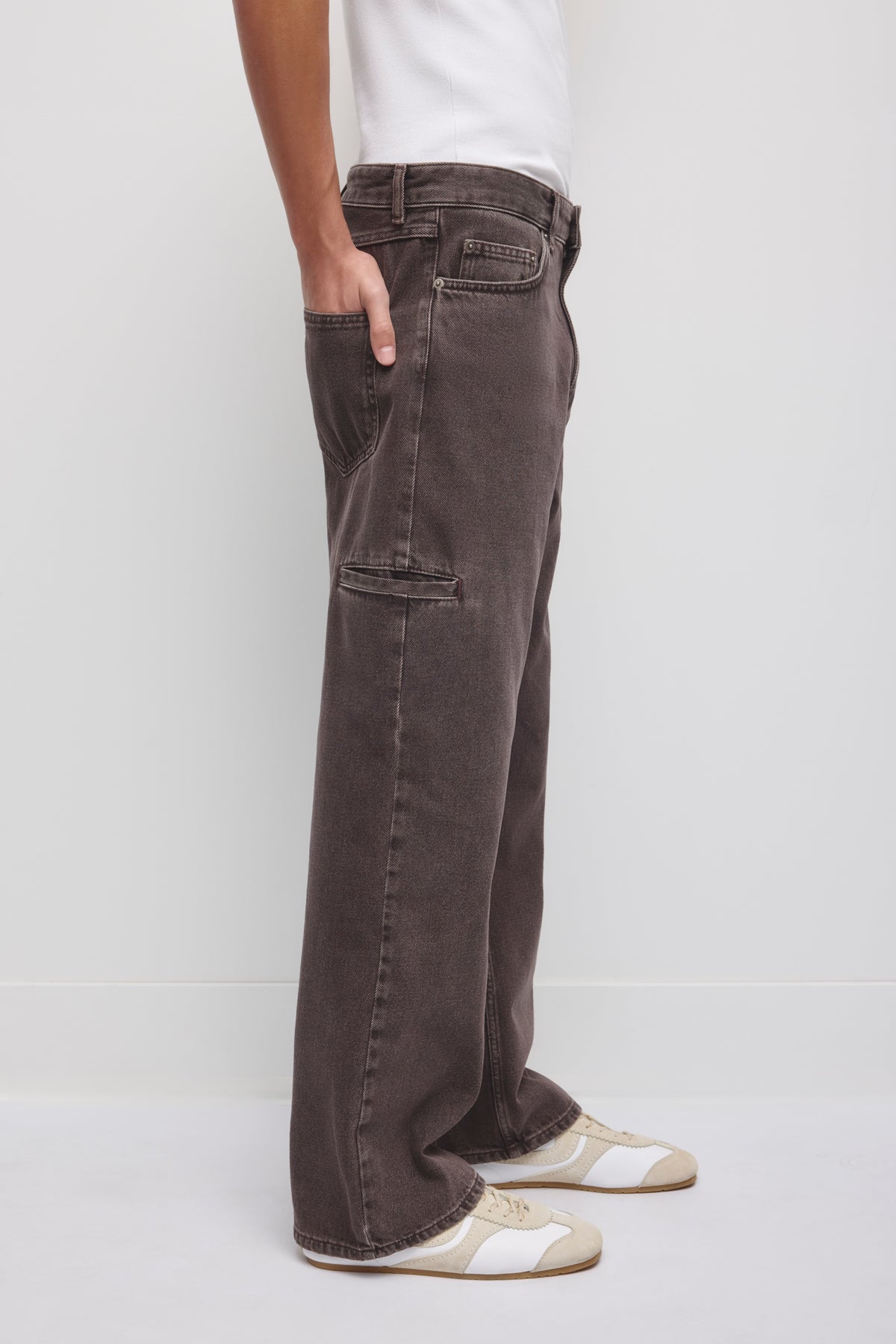 Denim Wadi pour hommes en brun Délav
