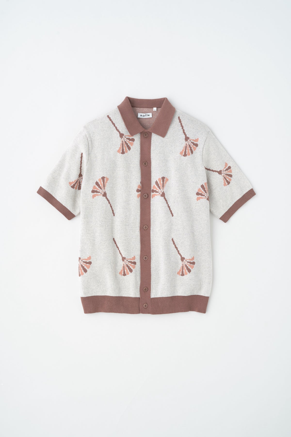 Chemise en tricot Ramzy en gland/avoine chiné