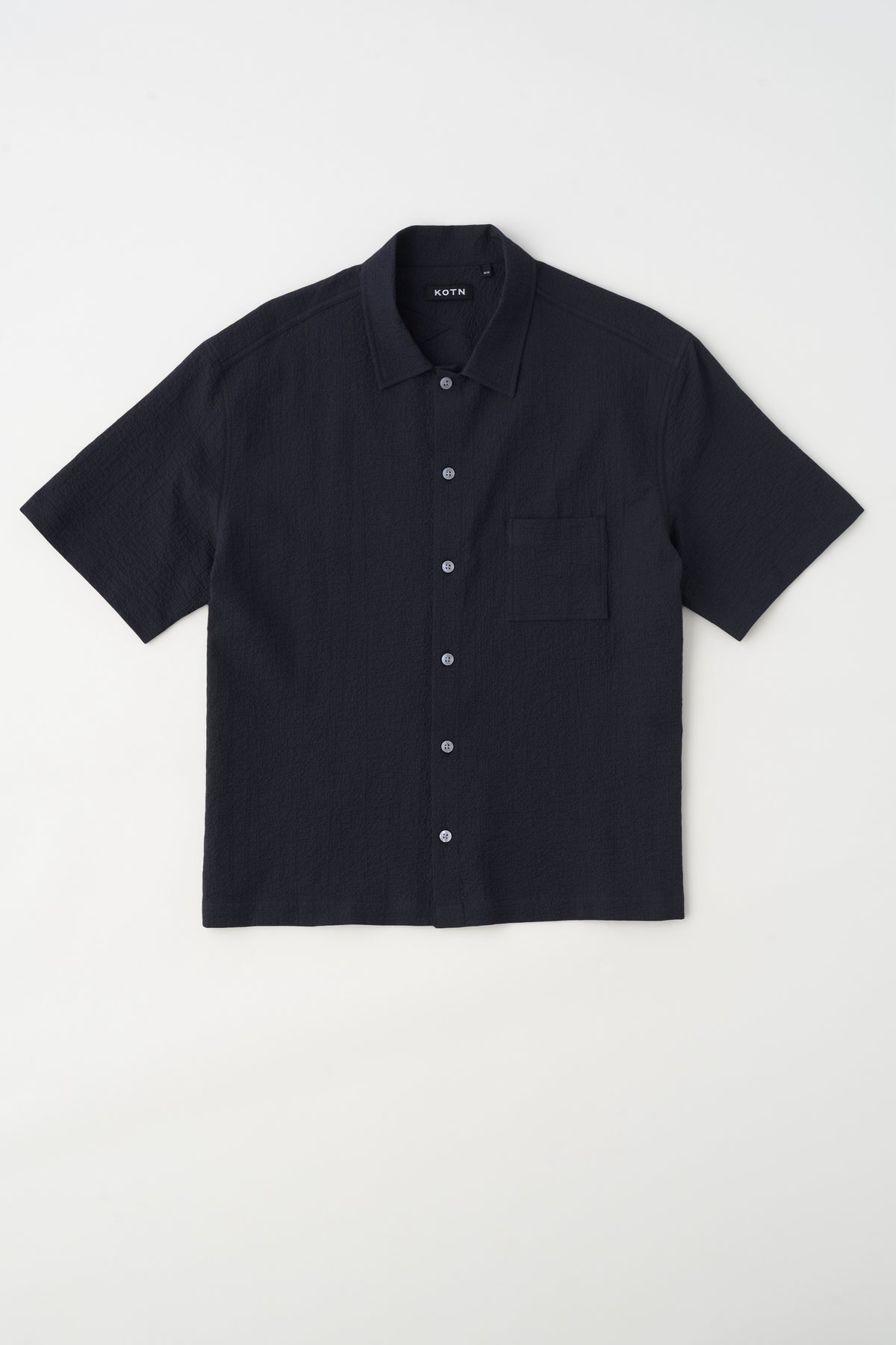 Chemise Seersucker pour hommes en noir