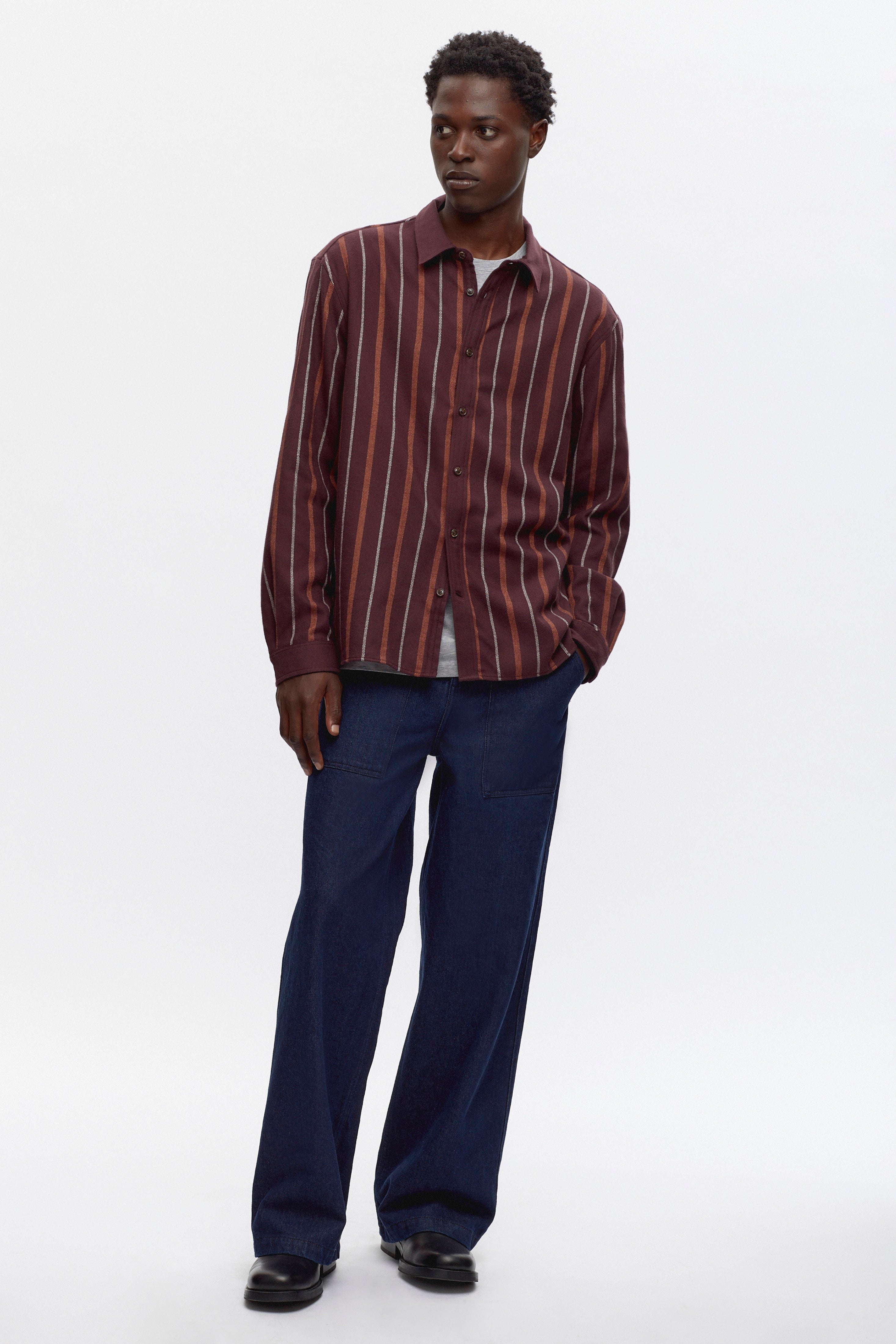 Chemise Abaza en bourgogne