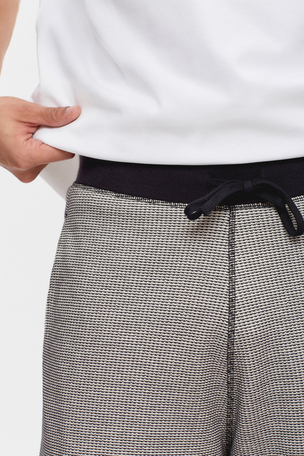 Men's Atlas 2-Tone Waffle Short in Marshmallow/Black - CHECK WITH YOYA BEFORE PUBLISHING