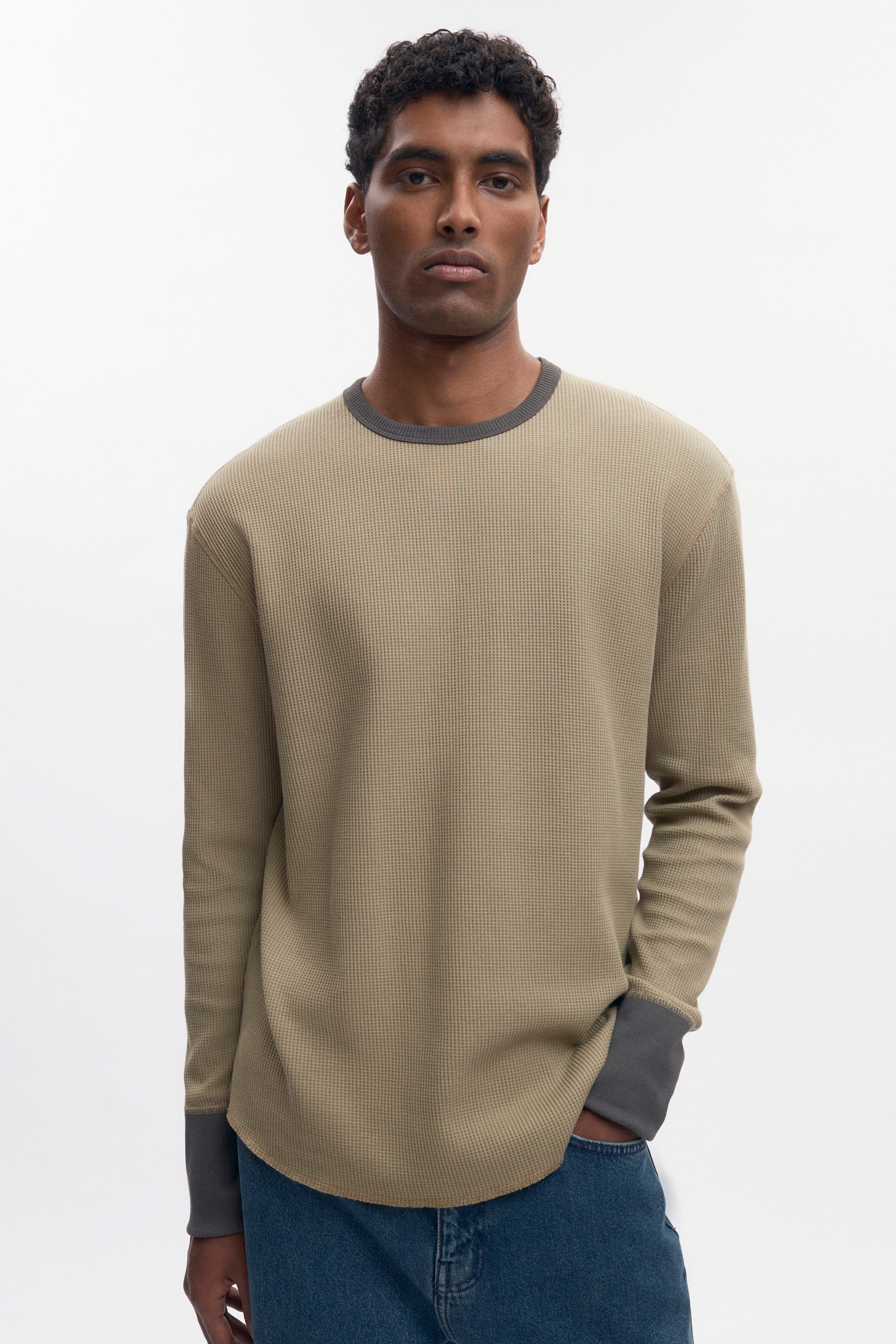 T-shirt à manches longues Atlas Crew pour hommes en desert/Beluga