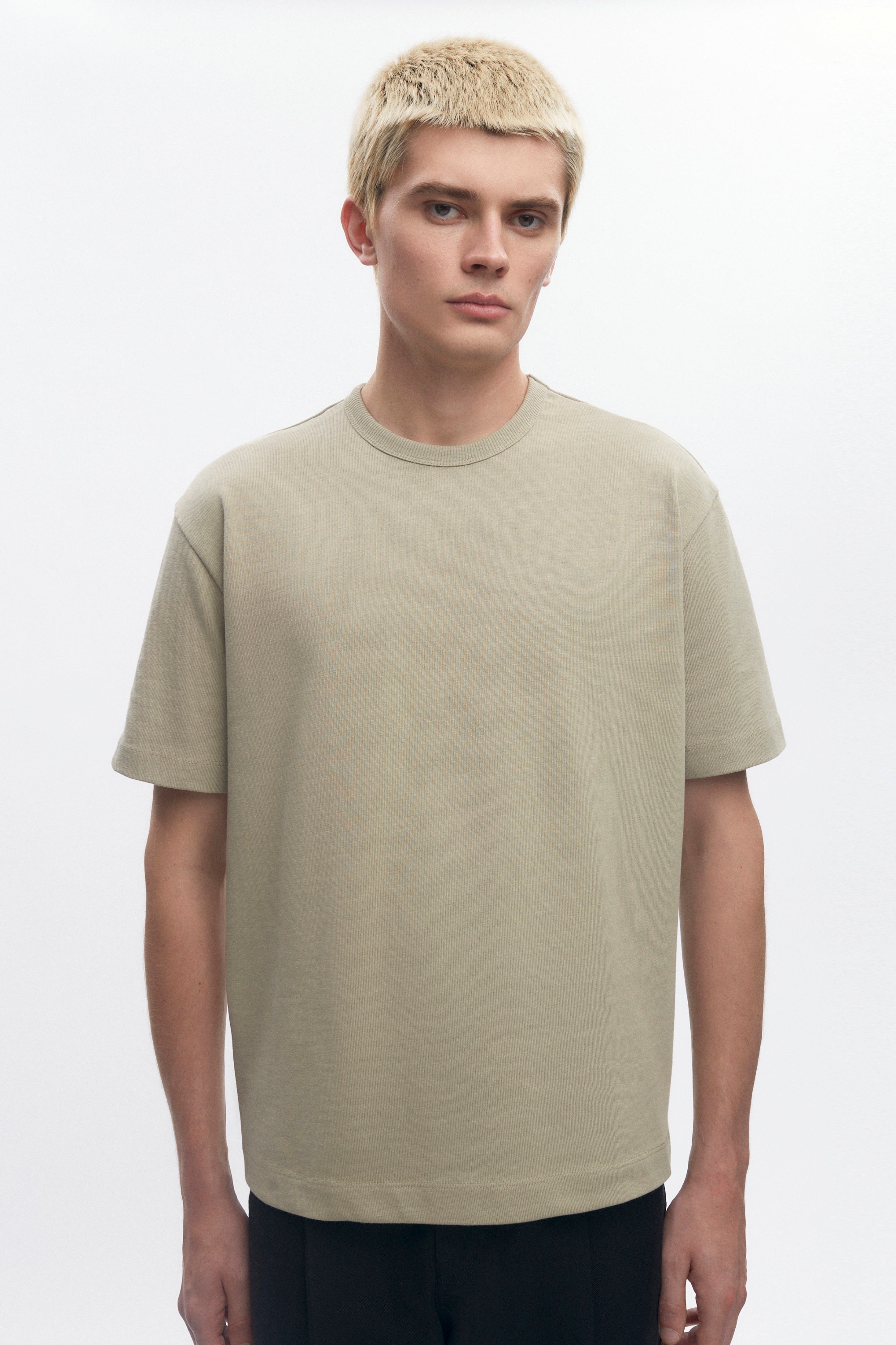T-shirt Box Slub pour homme en desert