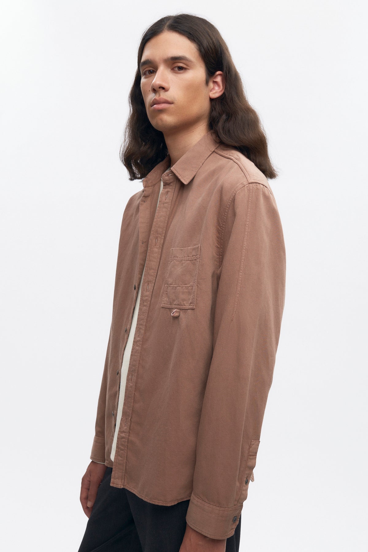 Chemise en chambray pour homme en earth