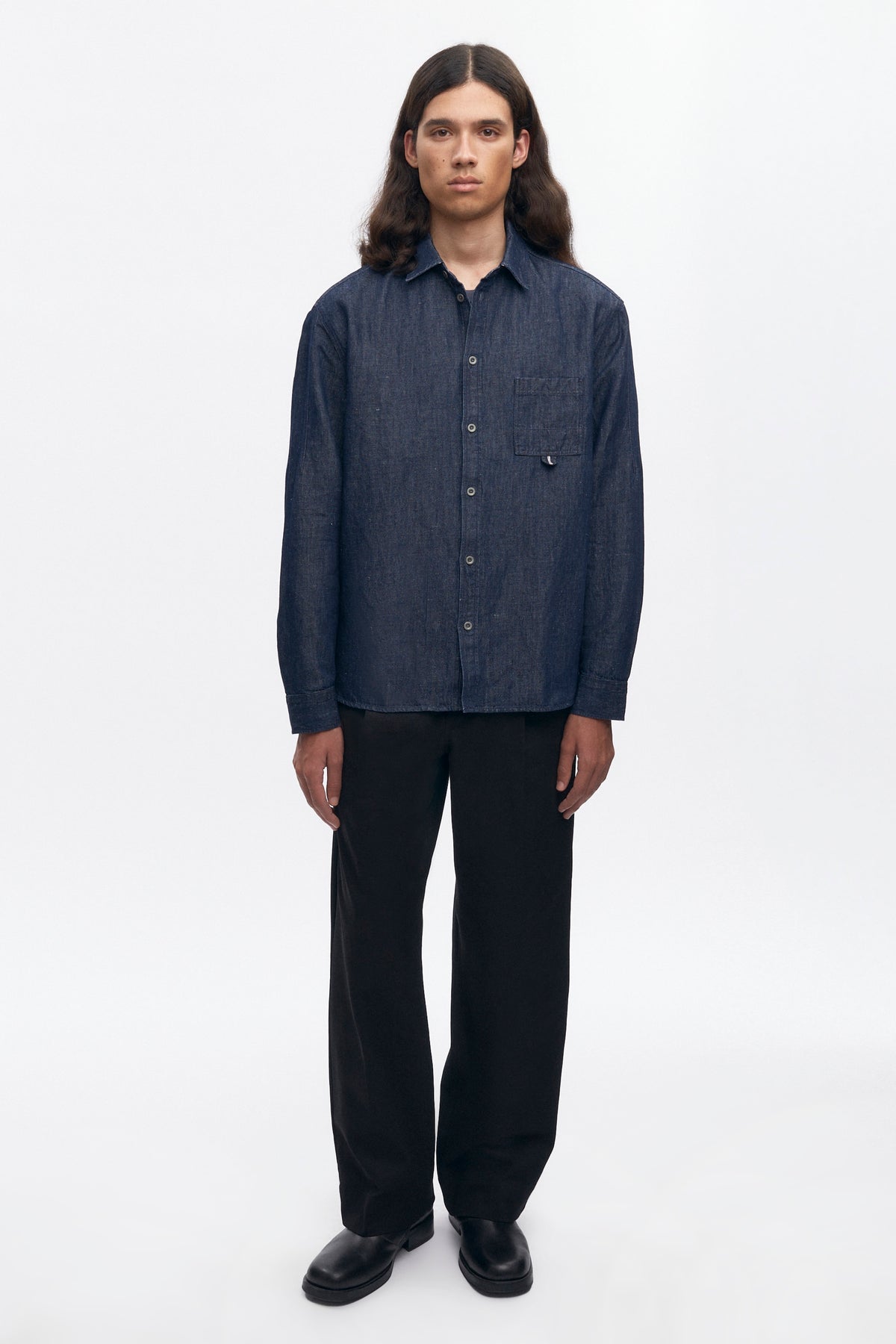 Chemise en chambray pour homme en rincez