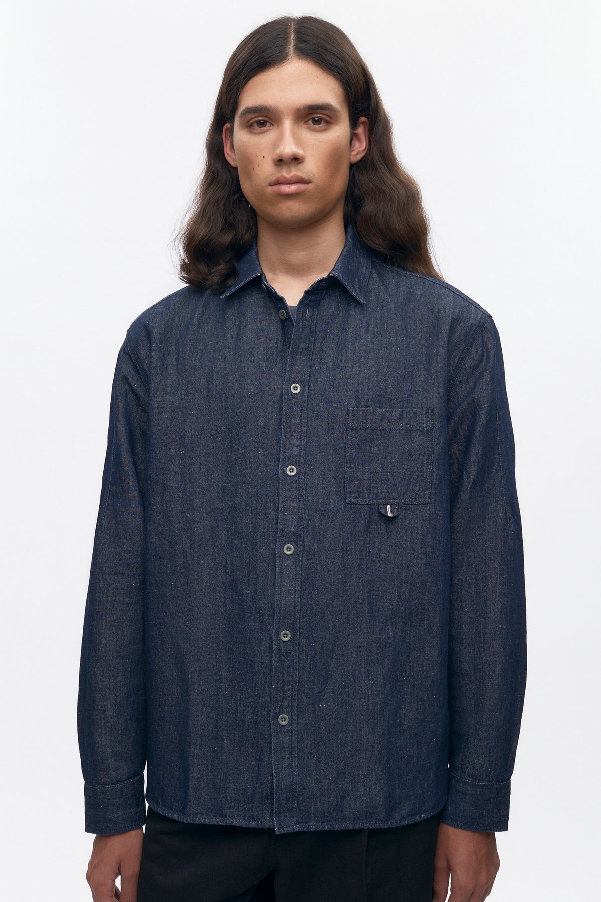 Chemise en chambray pour homme en rincez