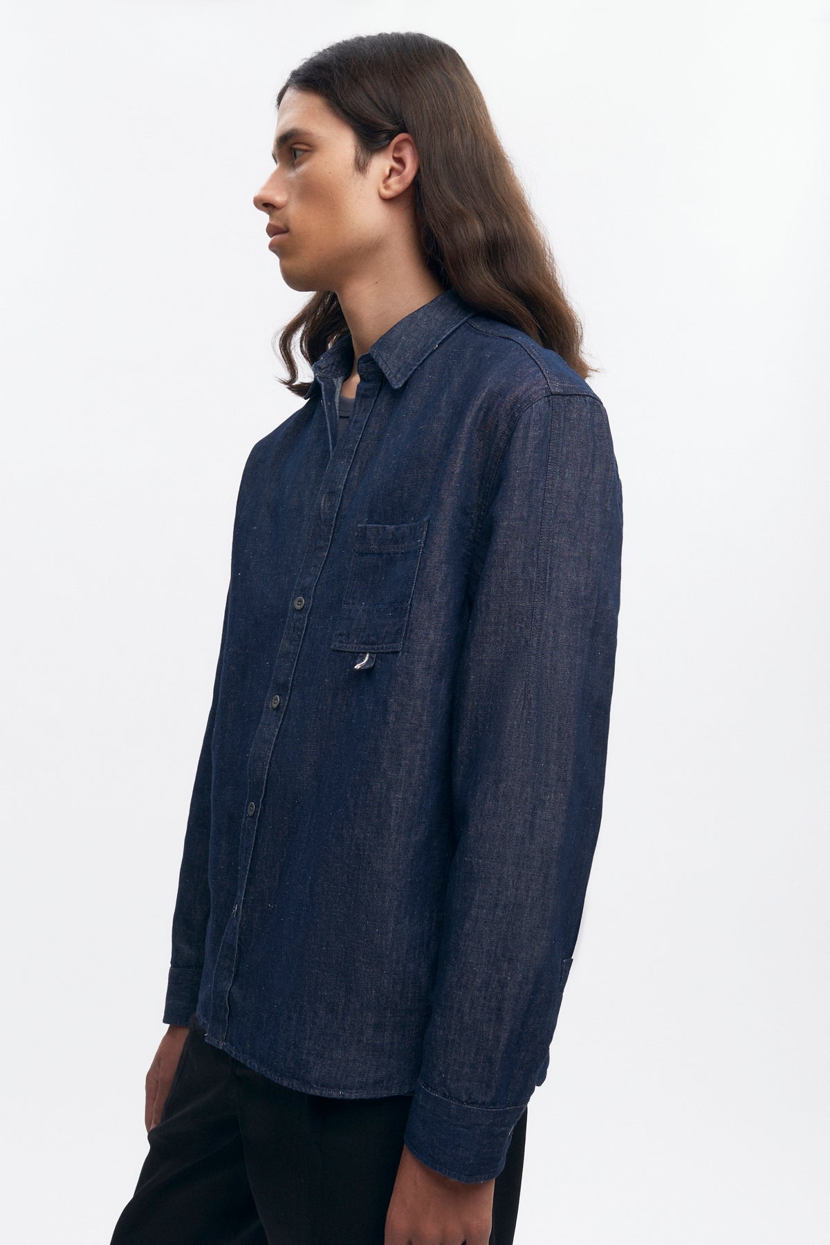 Chemise en chambray pour homme en rincez