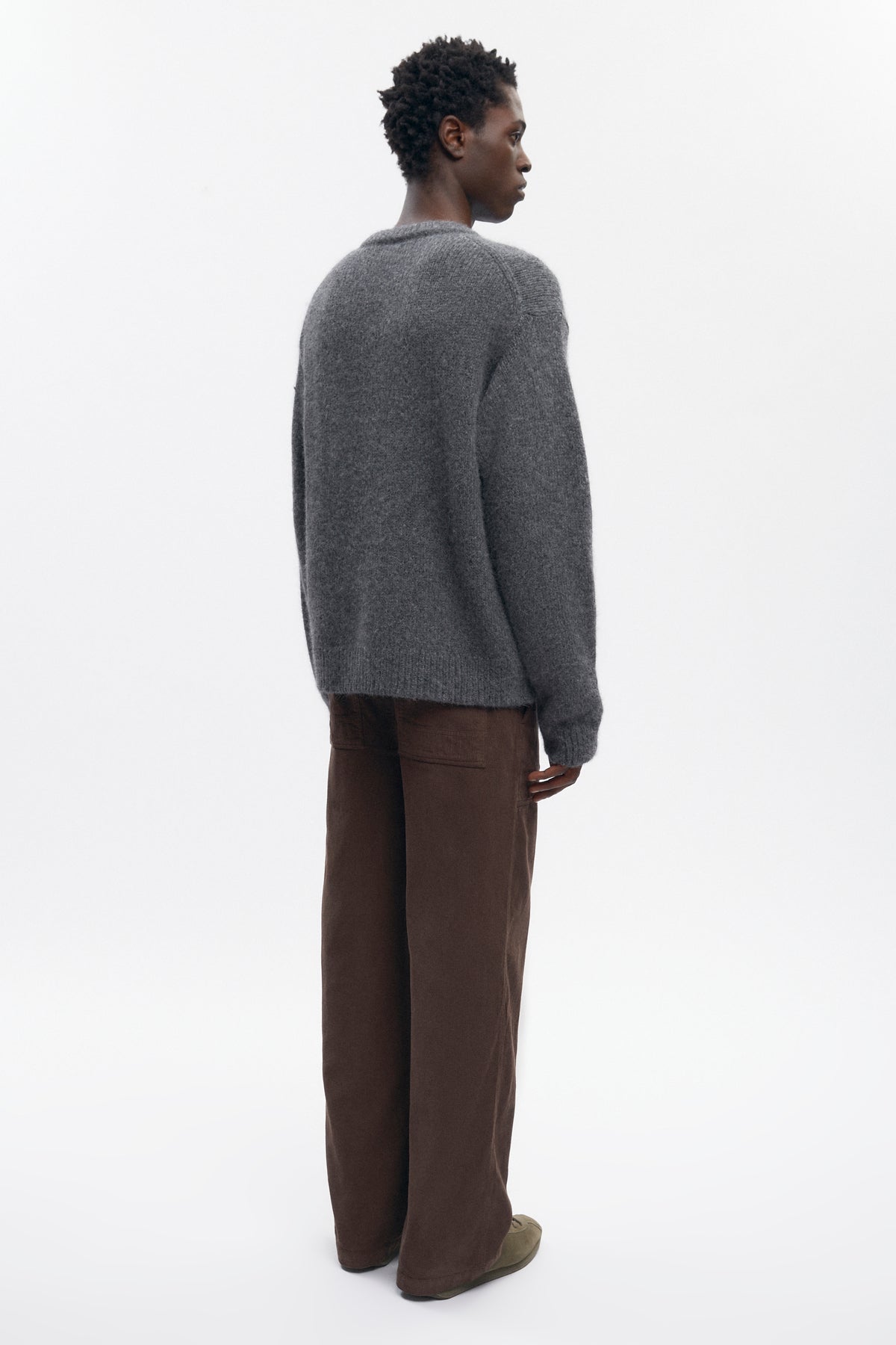 Pantalon de travail en velours côtelé pour homme en graine de café