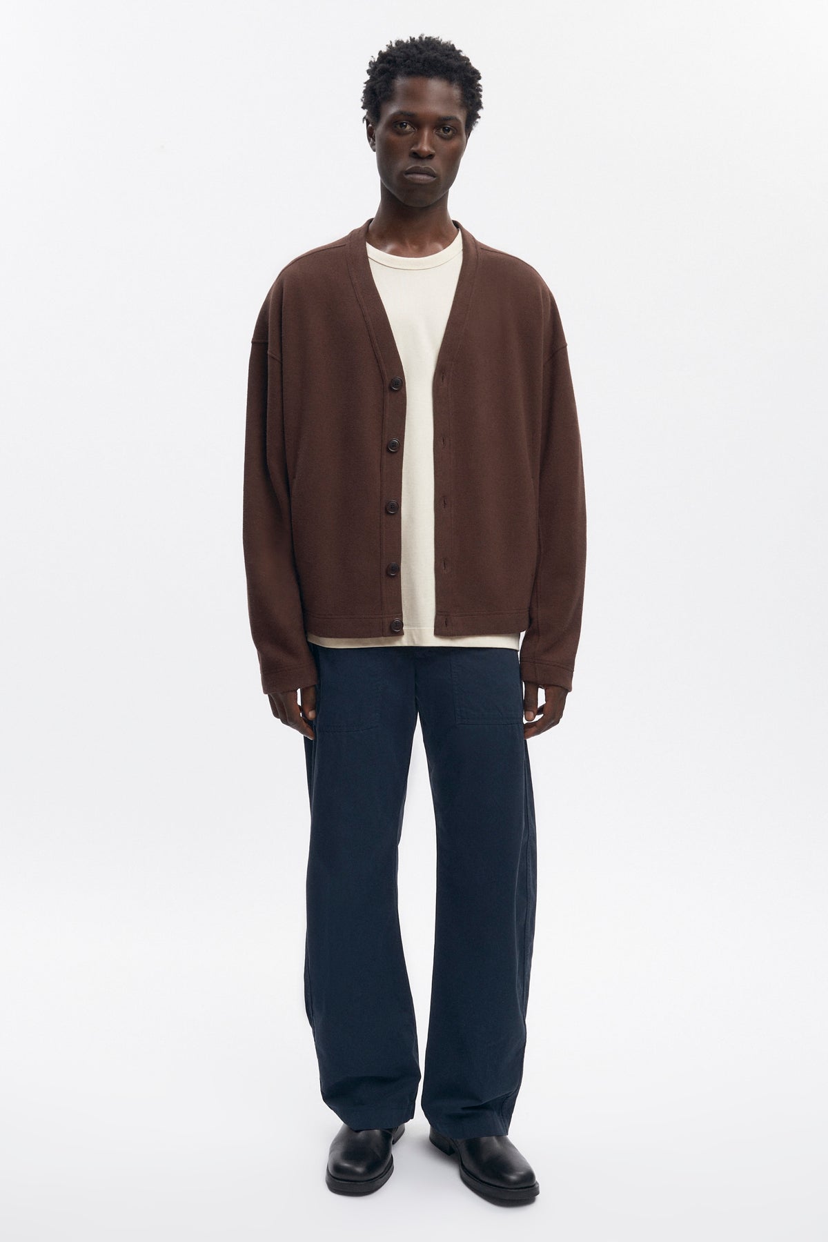 Cardigan confortable pour homme en graine de café