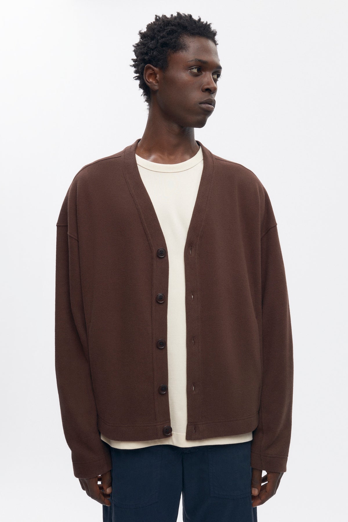 Cardigan confortable pour homme en graine de café