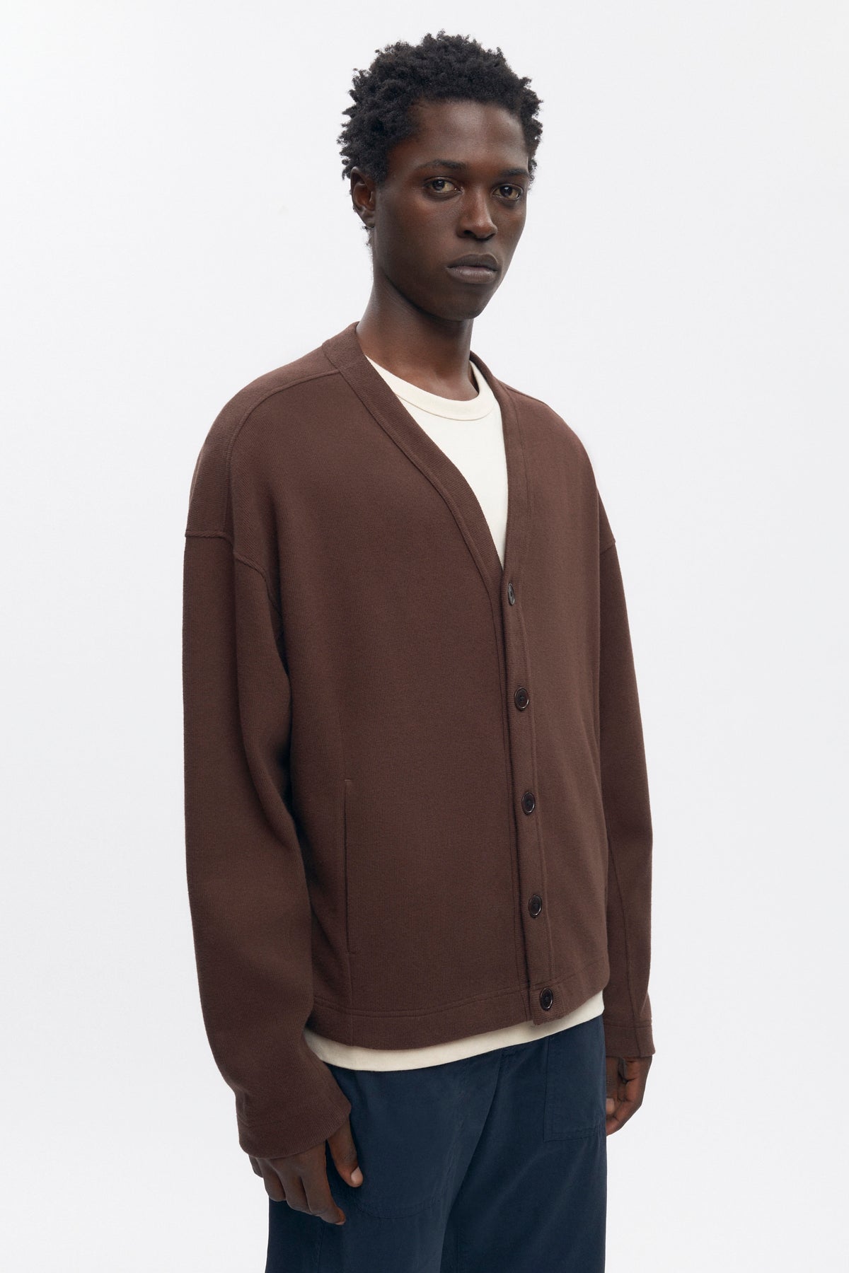 Cardigan confortable pour homme en graine de café