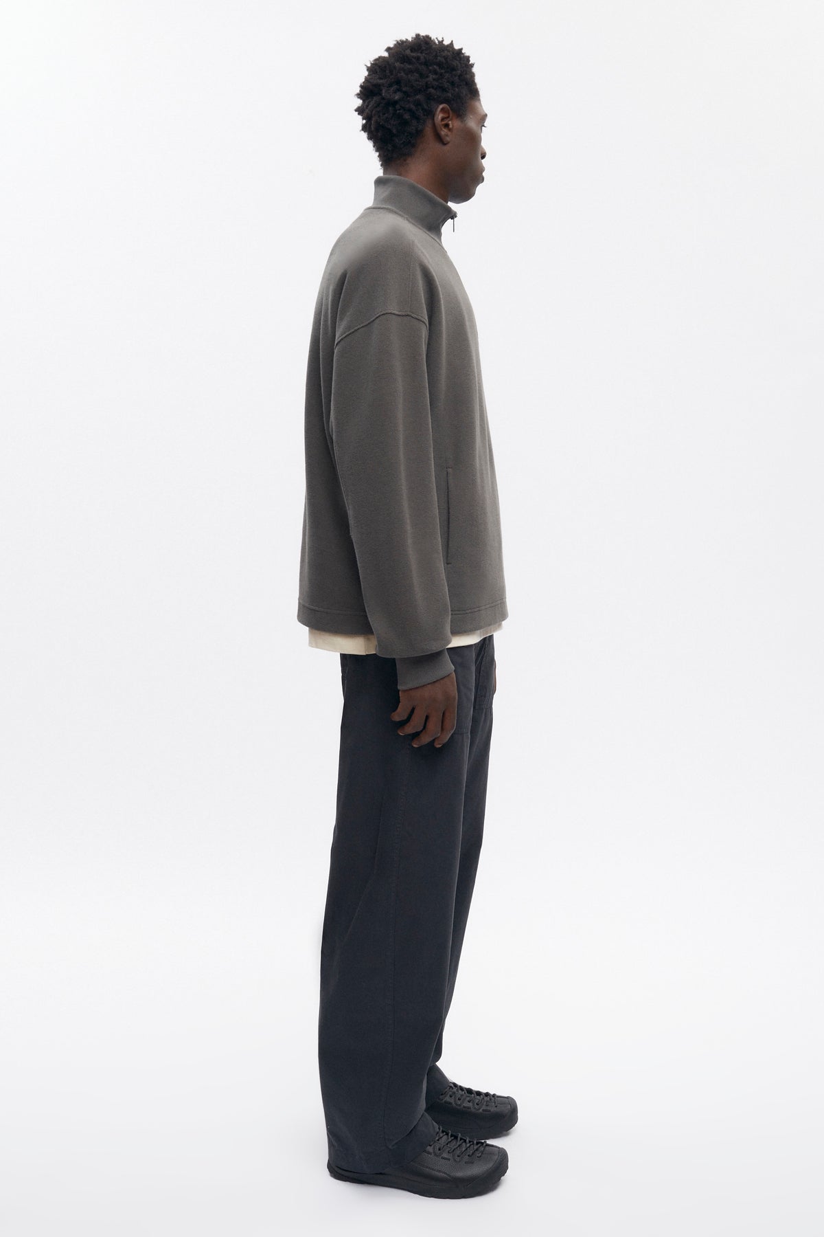 Men's Cozy Quarter Zip in Beluga