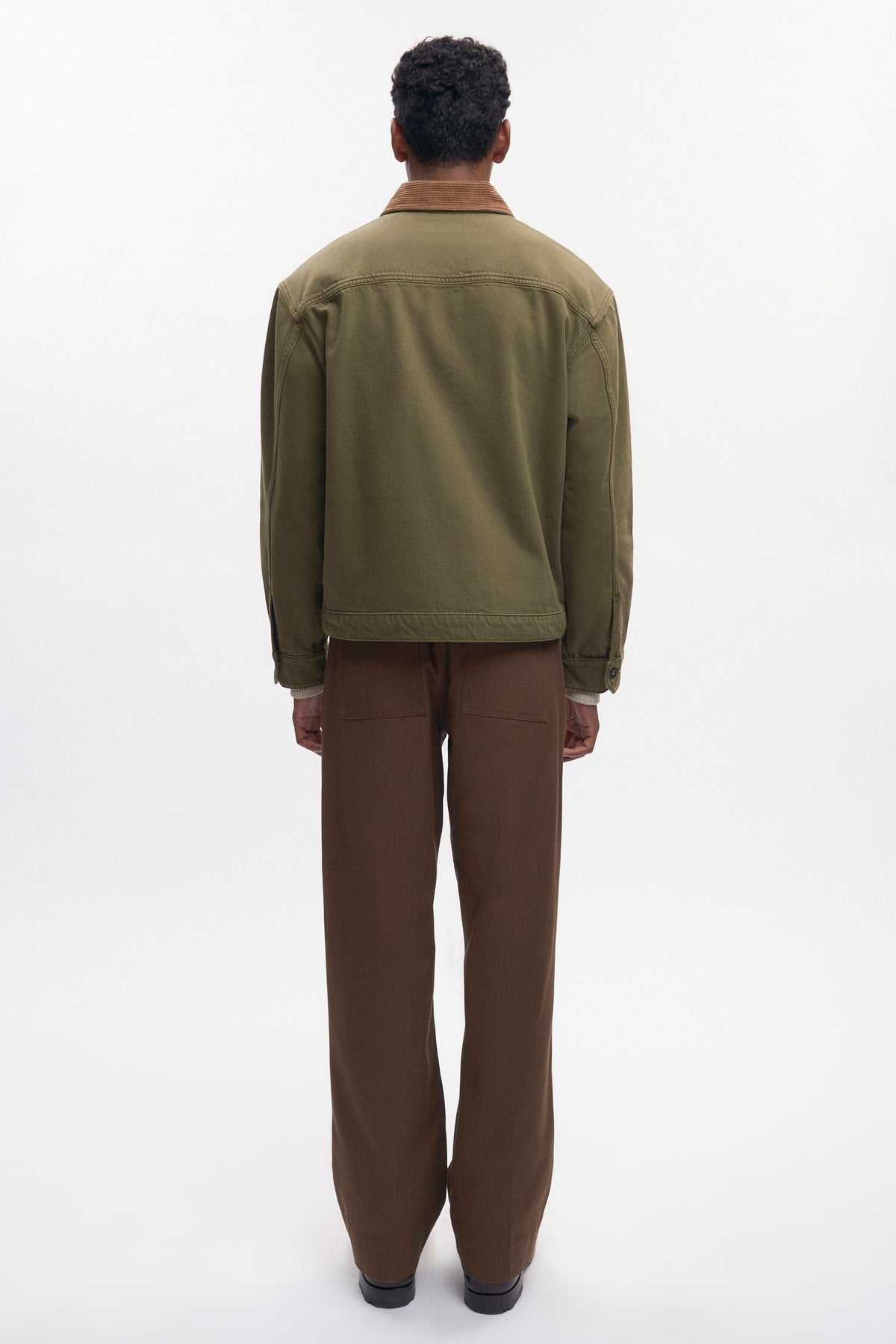 Surchemise en denim pour homme en olive