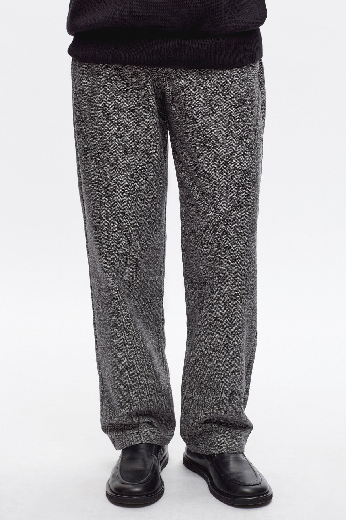 Flannel Field Pant in Black Herringbone