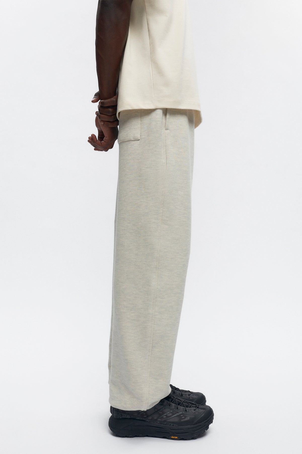 Men's French Terry Jogger in Oat Melange