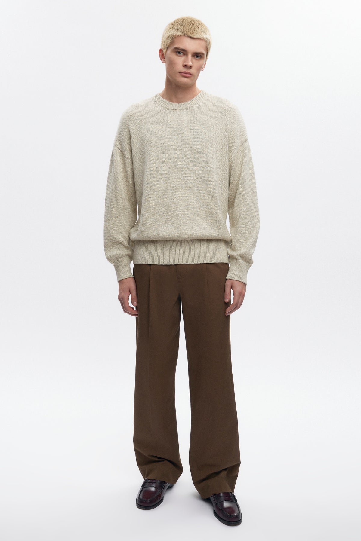 Pull Hamatah pour hommes en avoine chiné