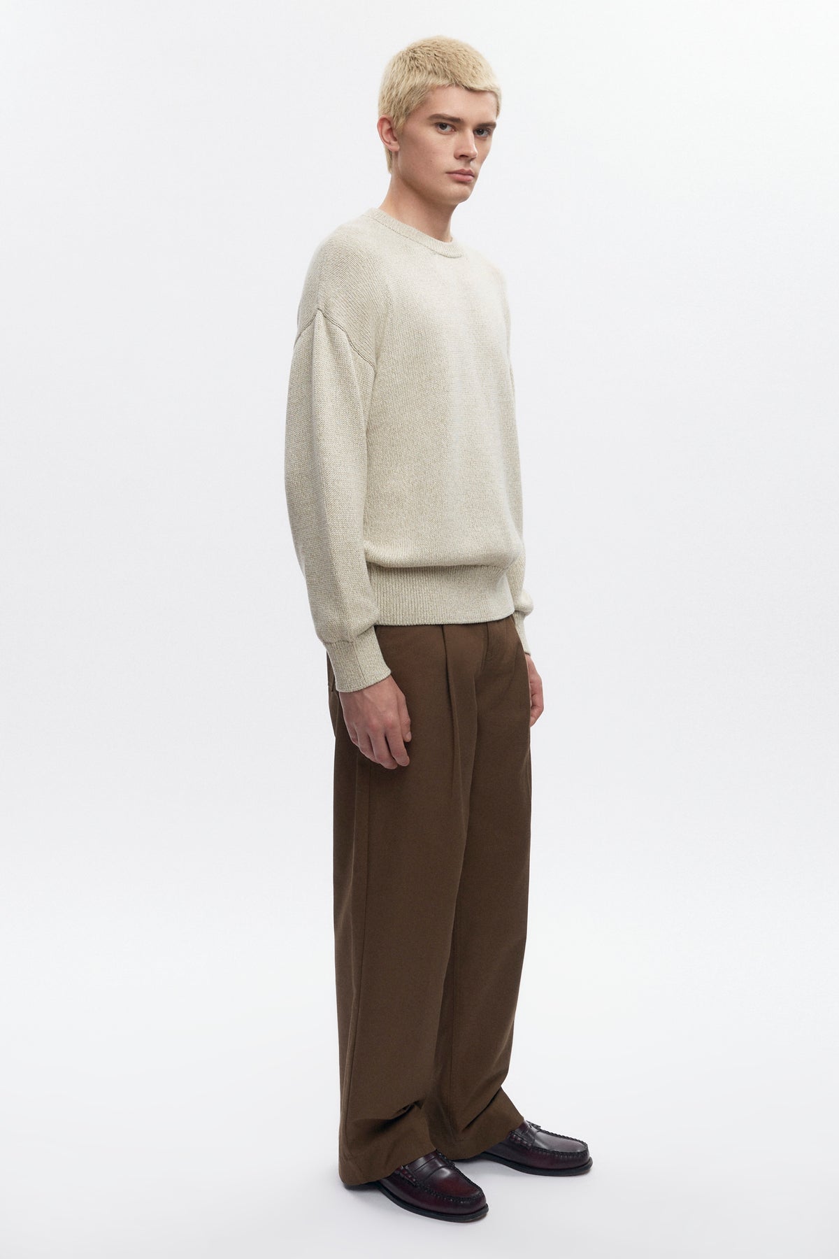 Pull Hamatah pour hommes en avoine chiné