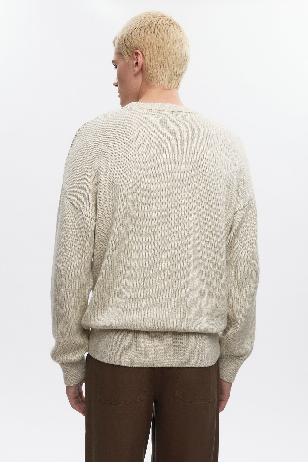 Pull Hamatah pour hommes en avoine chiné
