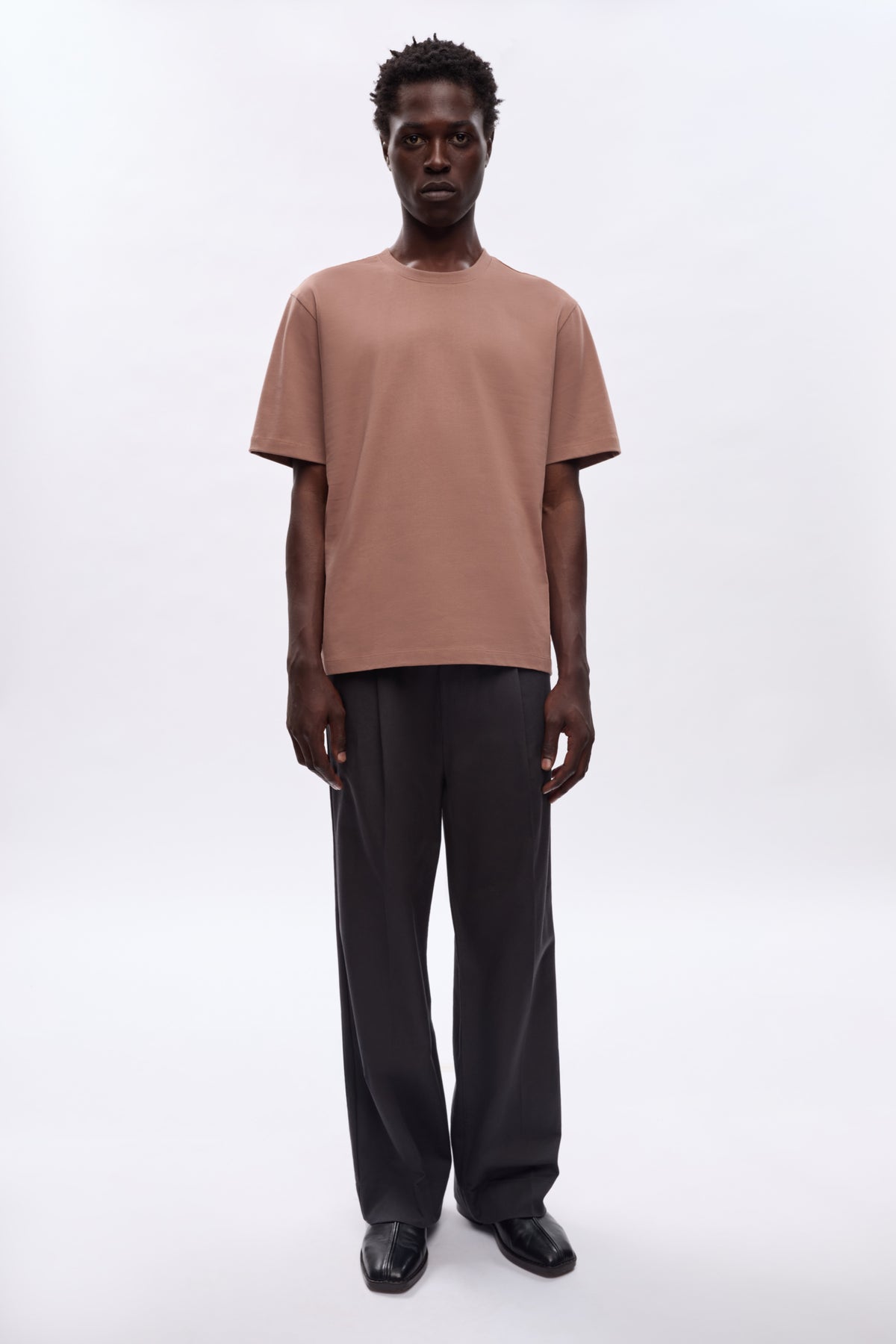 Hommes Heavyweight Easy Crew en acorn