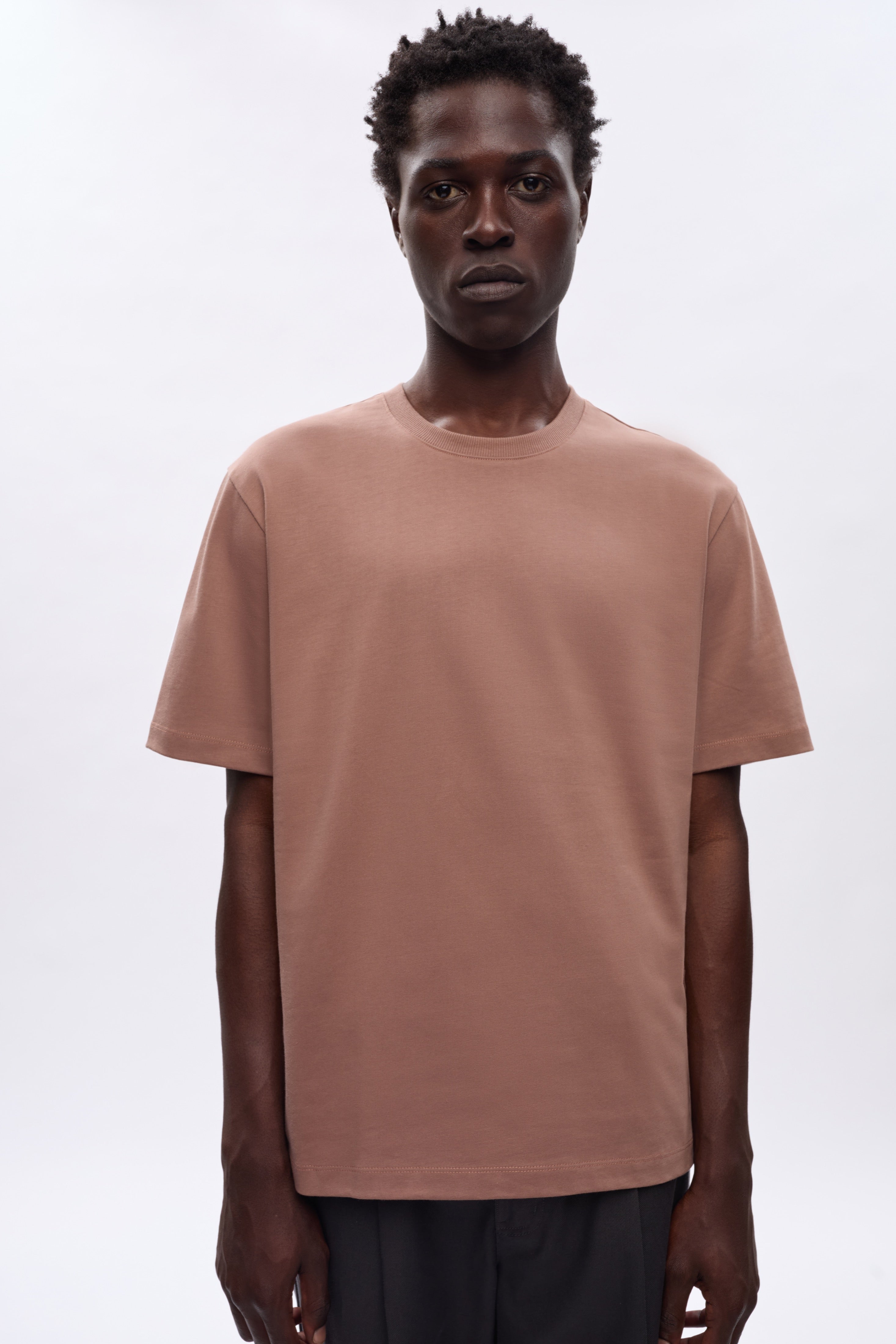 Hommes Heavyweight Easy Crew en acorn