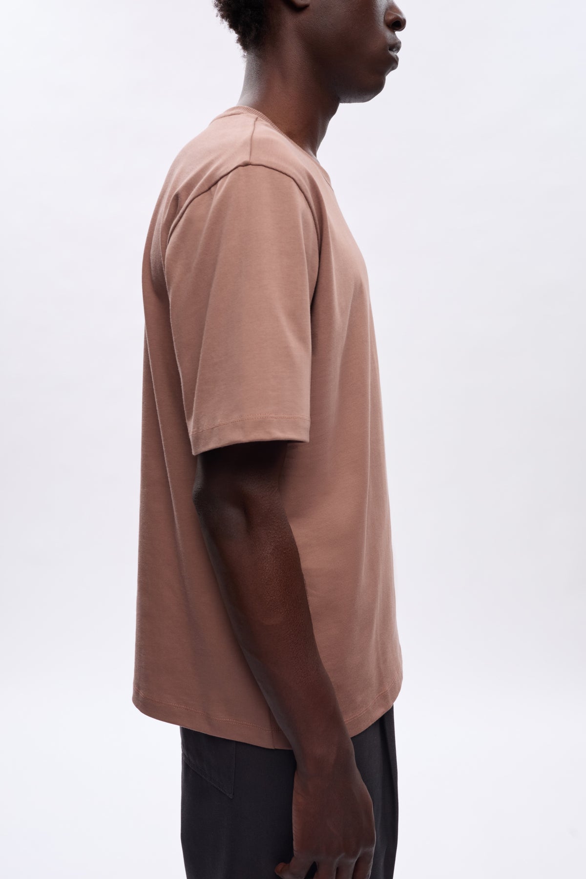 Hommes Heavyweight Easy Crew en acorn