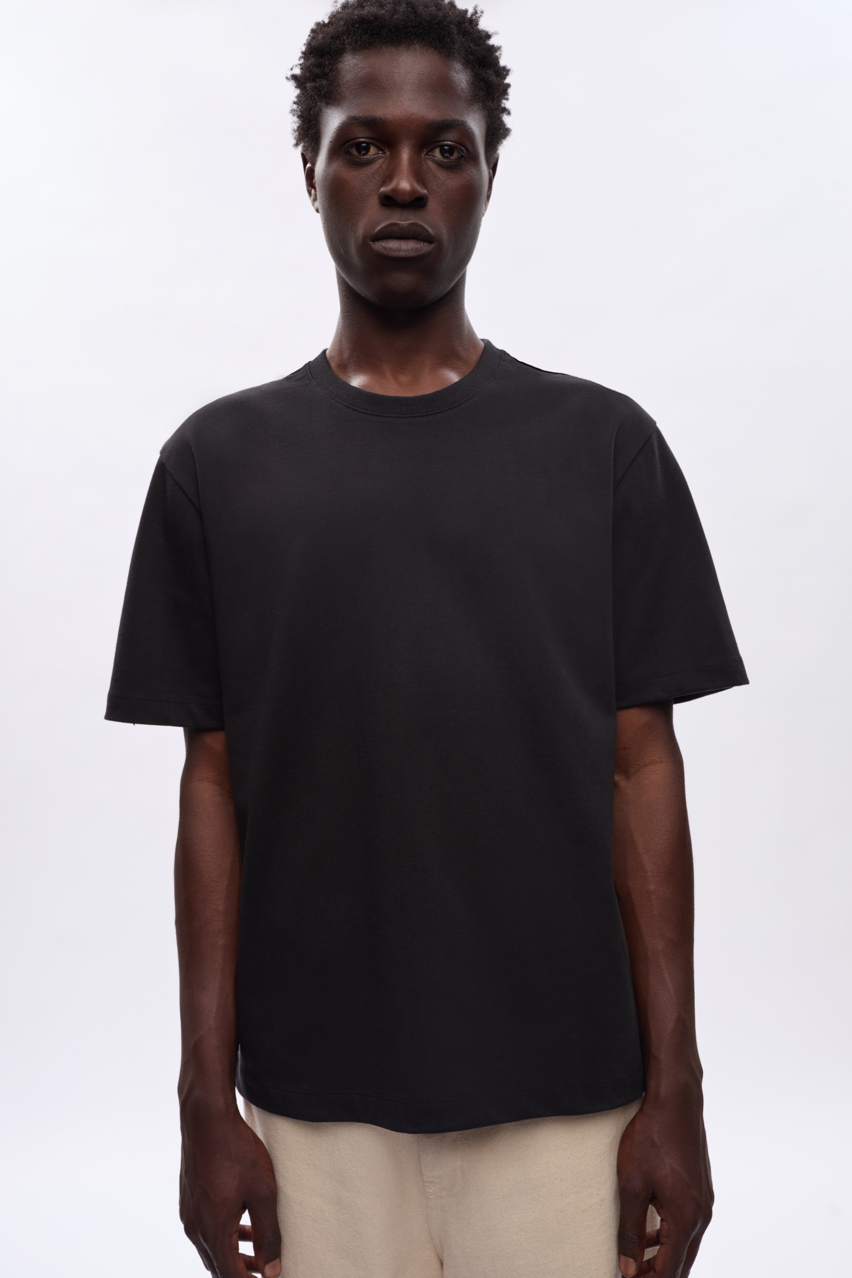 Hommes Heavyweight Easy Crew en noir