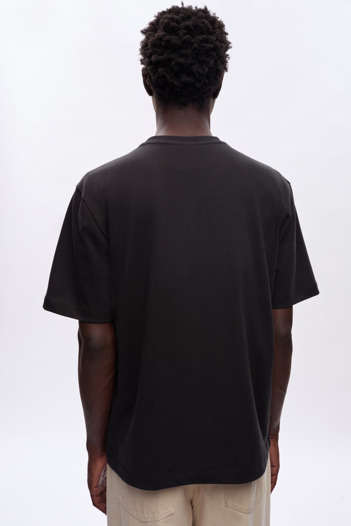 Hommes Heavyweight Easy Crew en noir