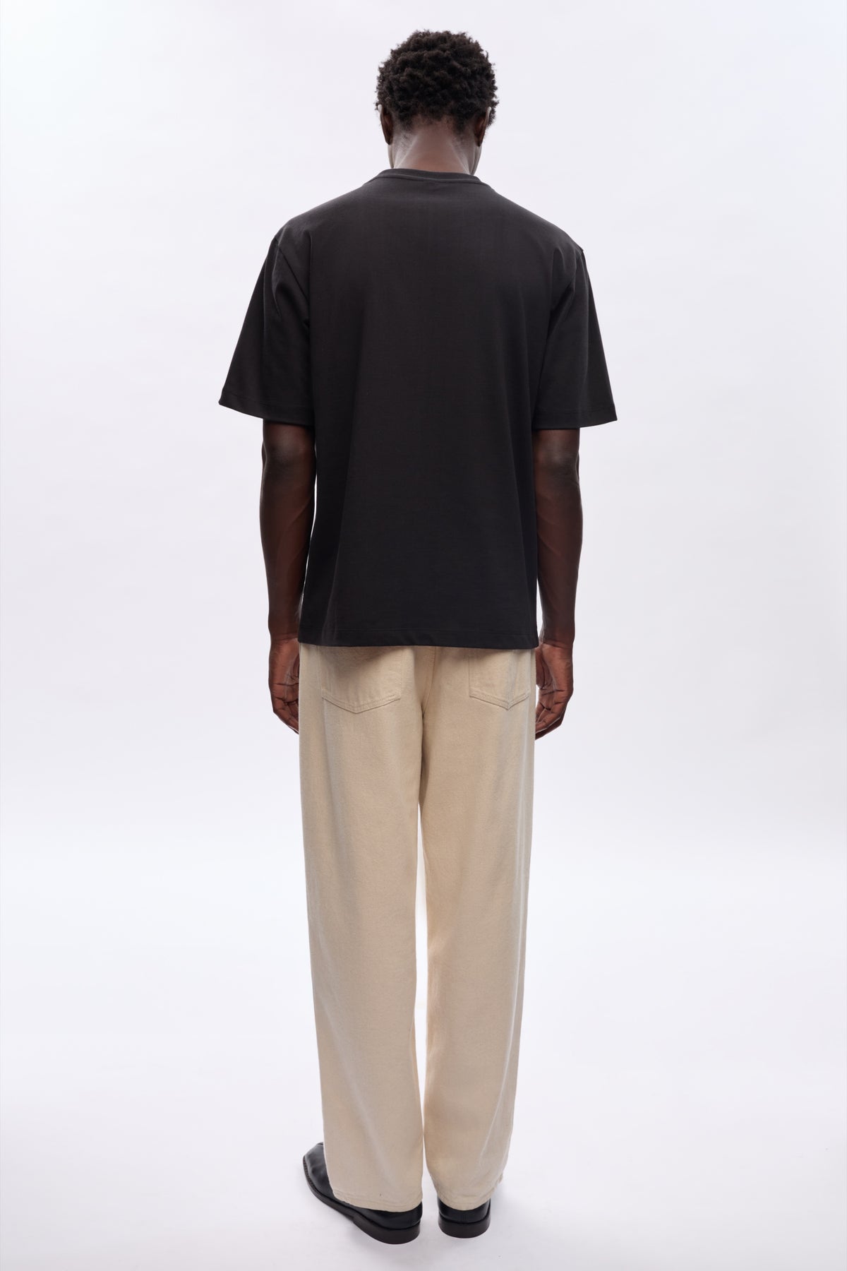 Hommes Heavyweight Easy Crew en noir
