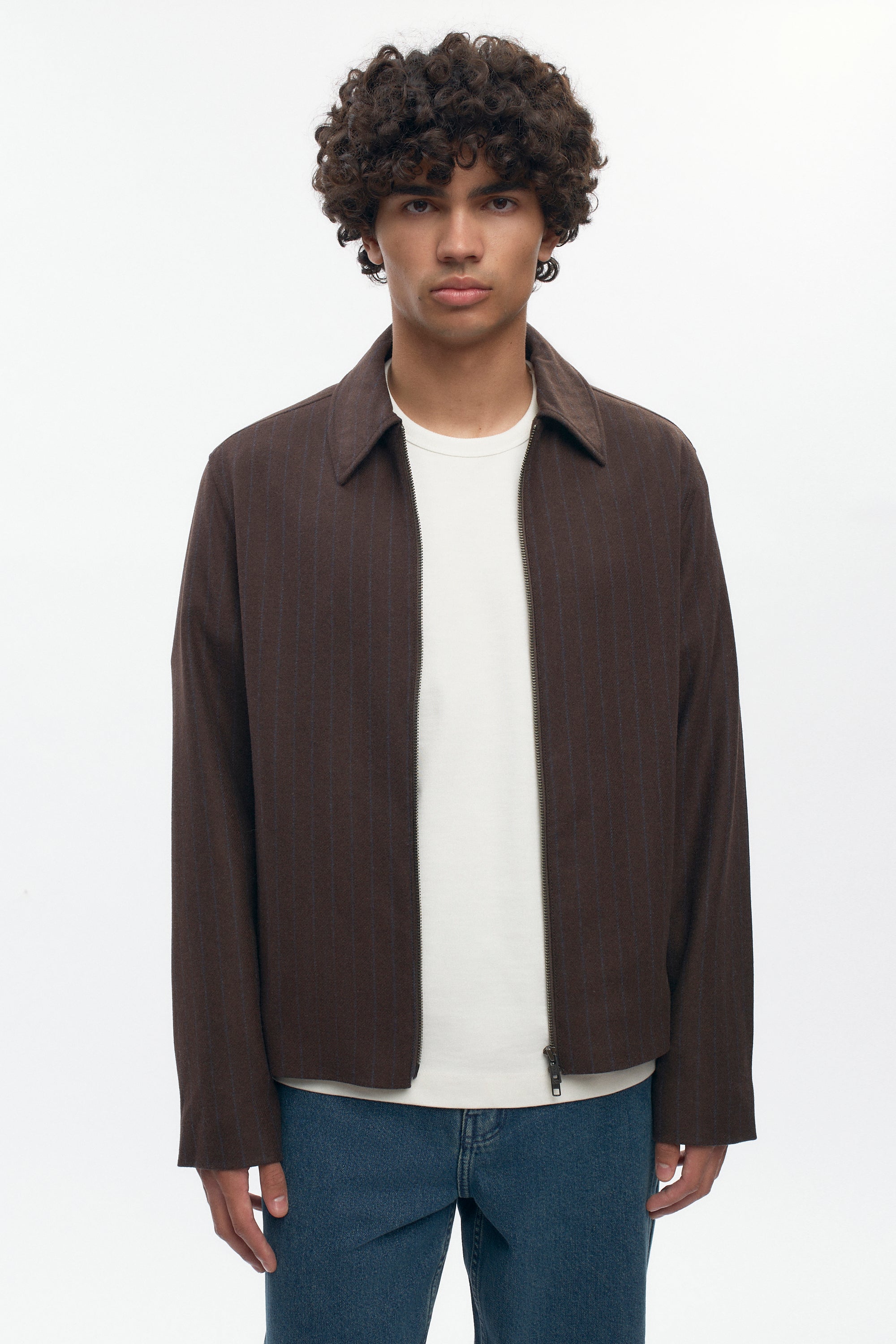 Veste en laine Malik pour homme en graine de café