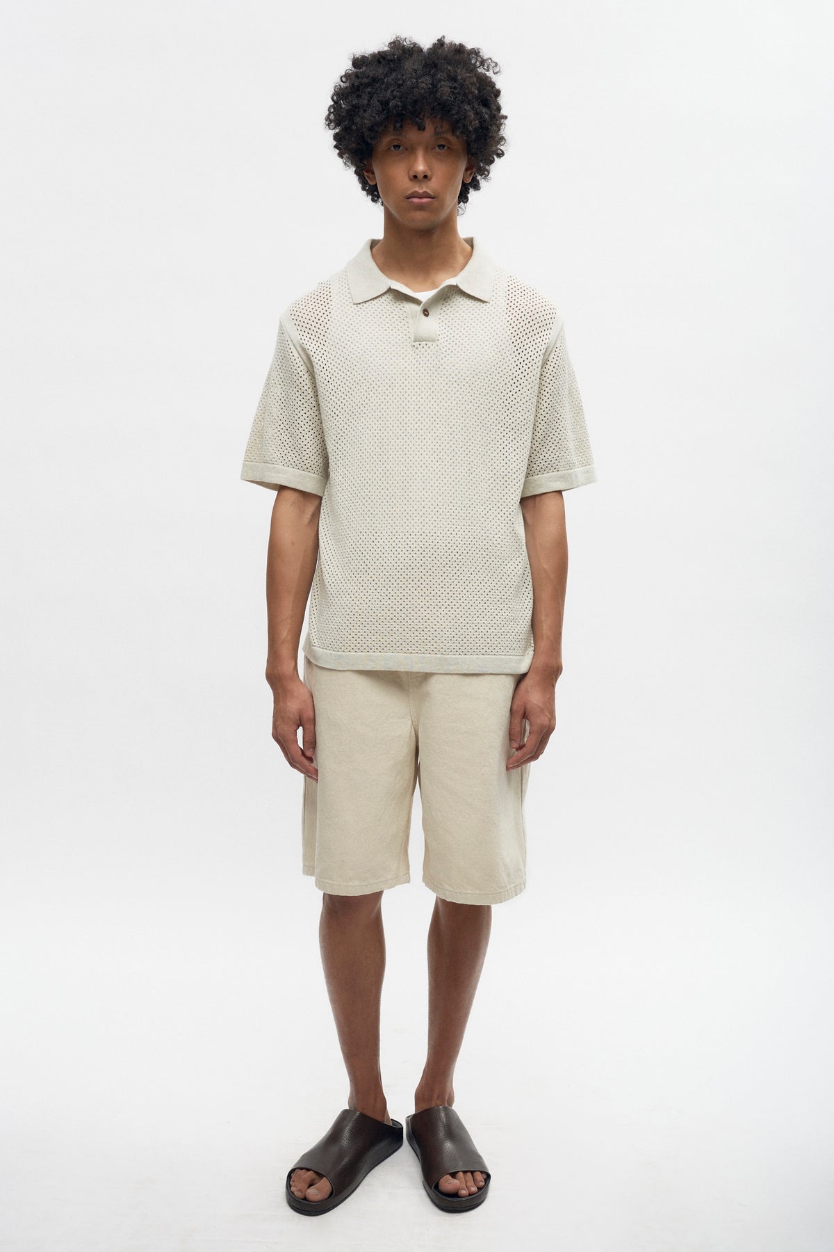 Mina Polo in Oat Melange