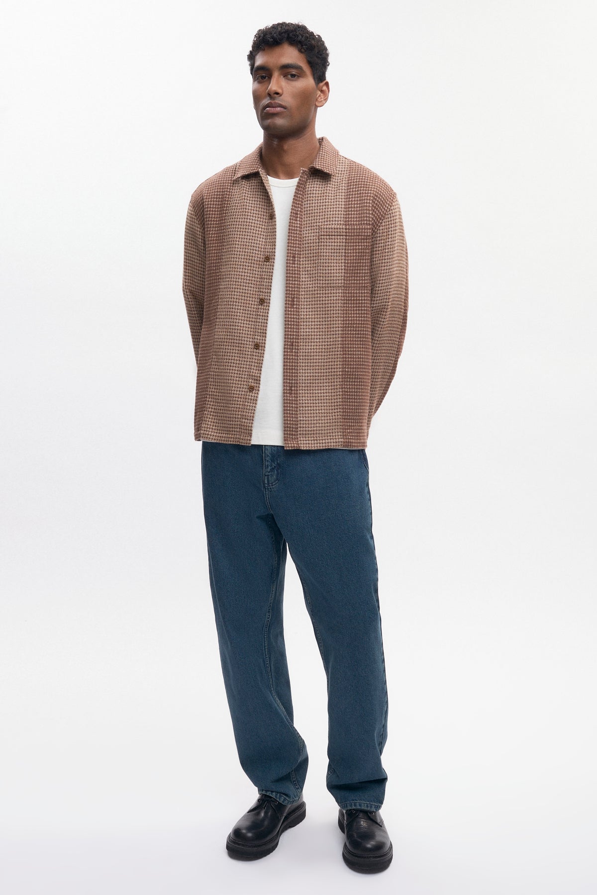 Chemise Misr pour hommes en cacao mélangé