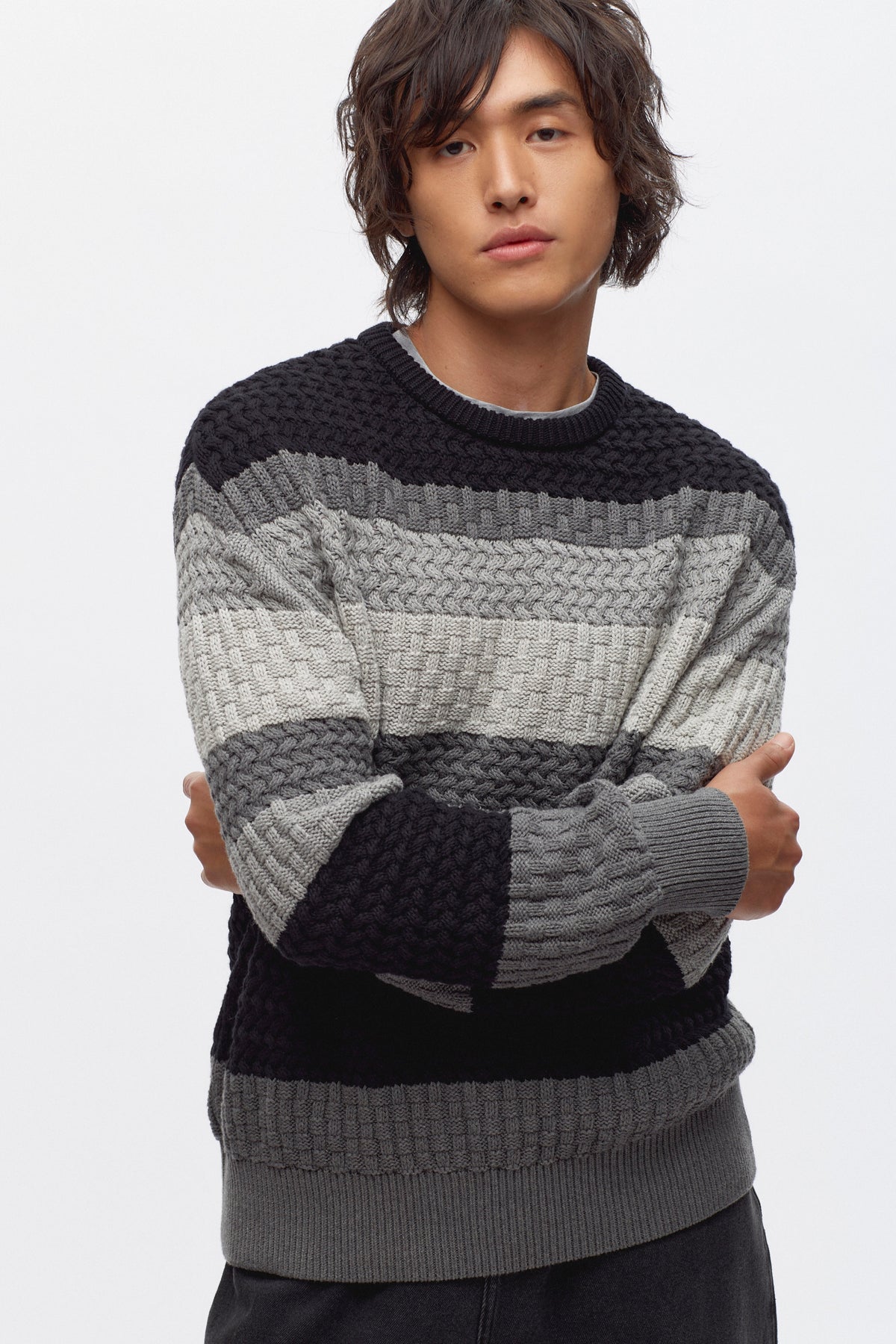 Namat Sweater in Black Melange