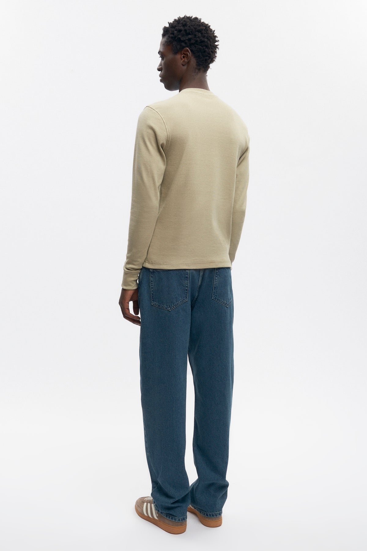 Henley Box Slub pour homme en desert