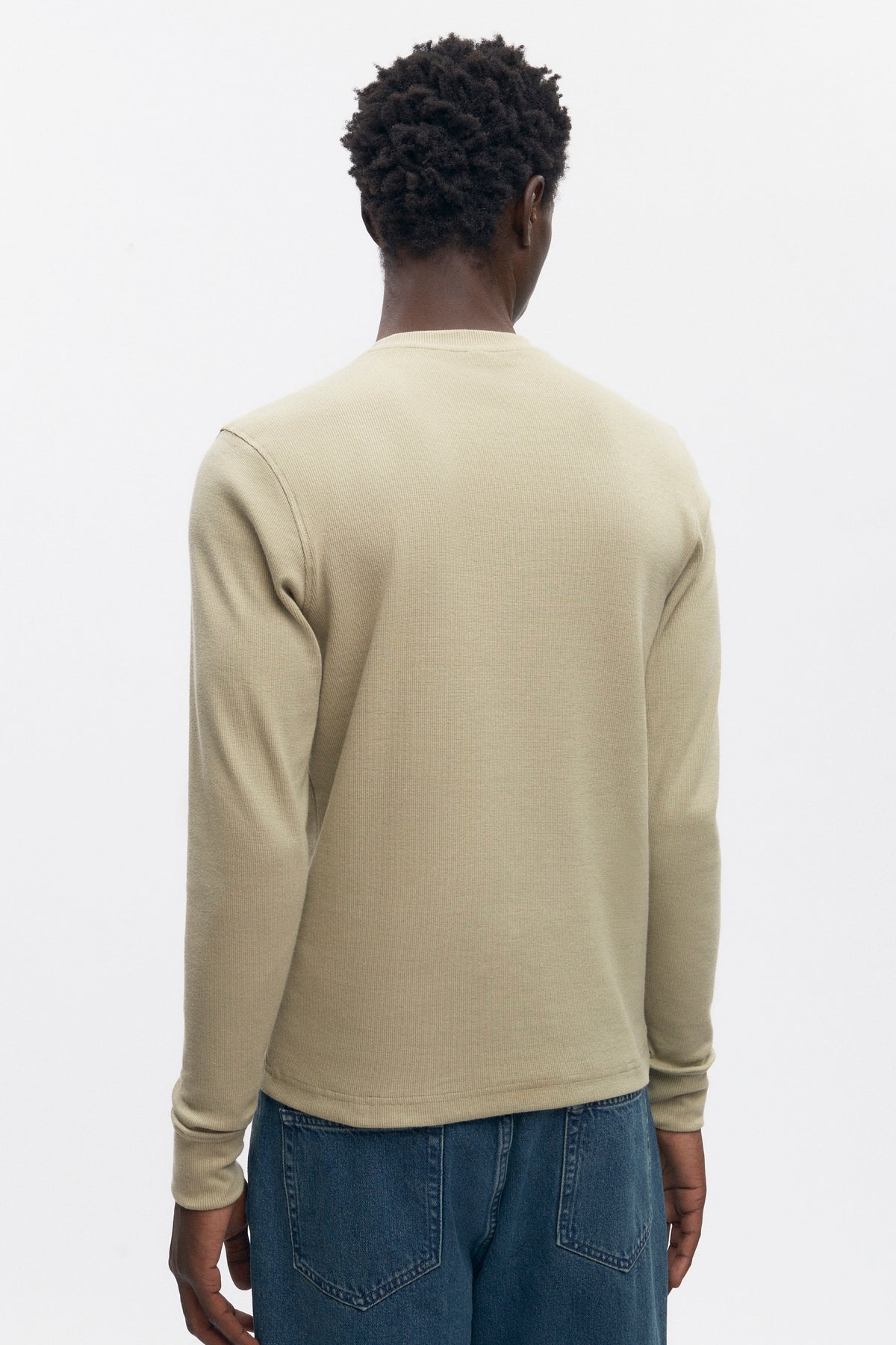 Henley Box Slub pour homme en desert