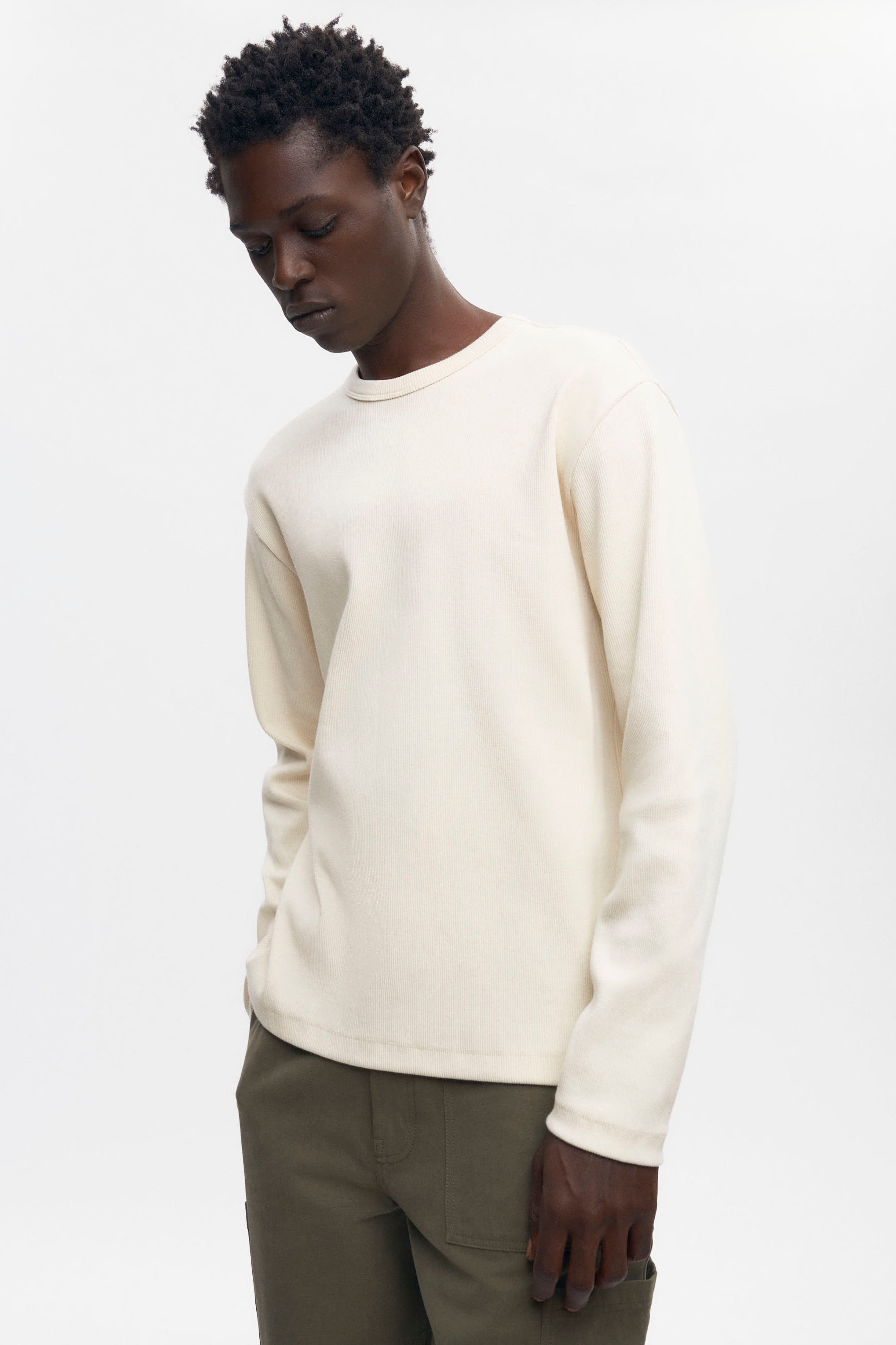 T-shirt à manches longues Thebes pour homme en naturel