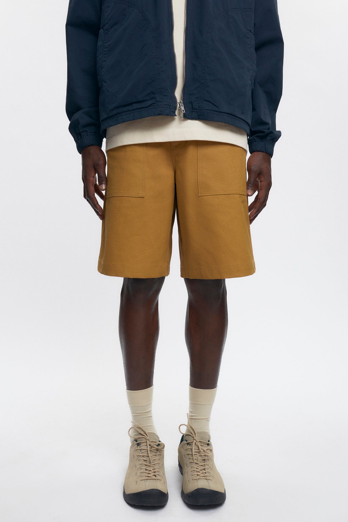 Short de travail en camel foncé
